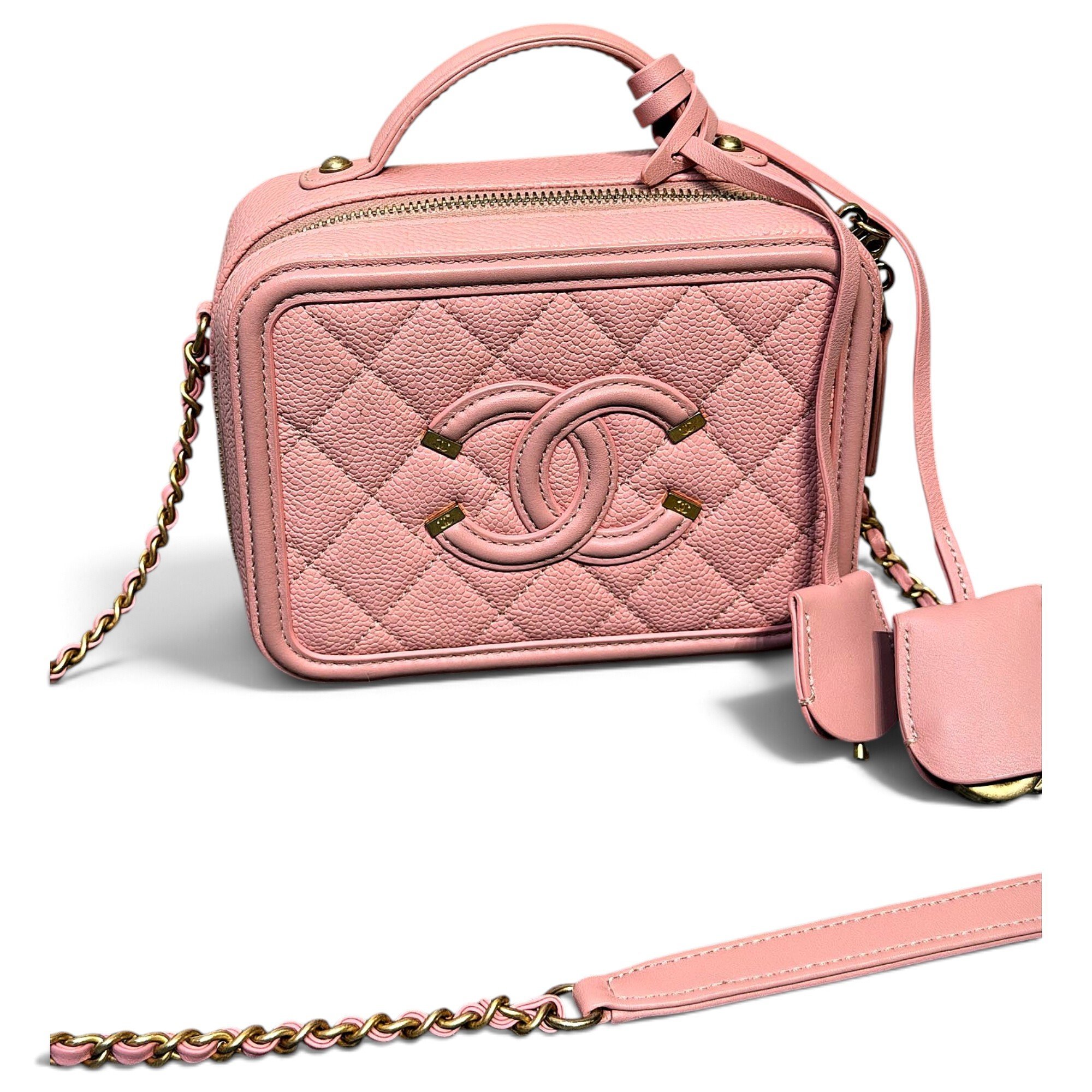 Vanity leather handbag