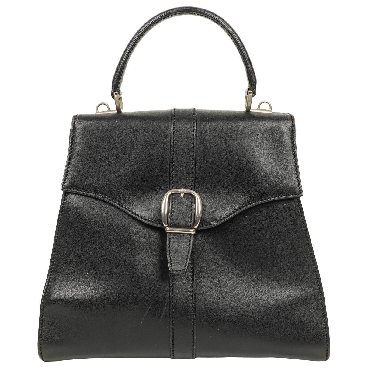 Bamboo Top Handle leather handbag