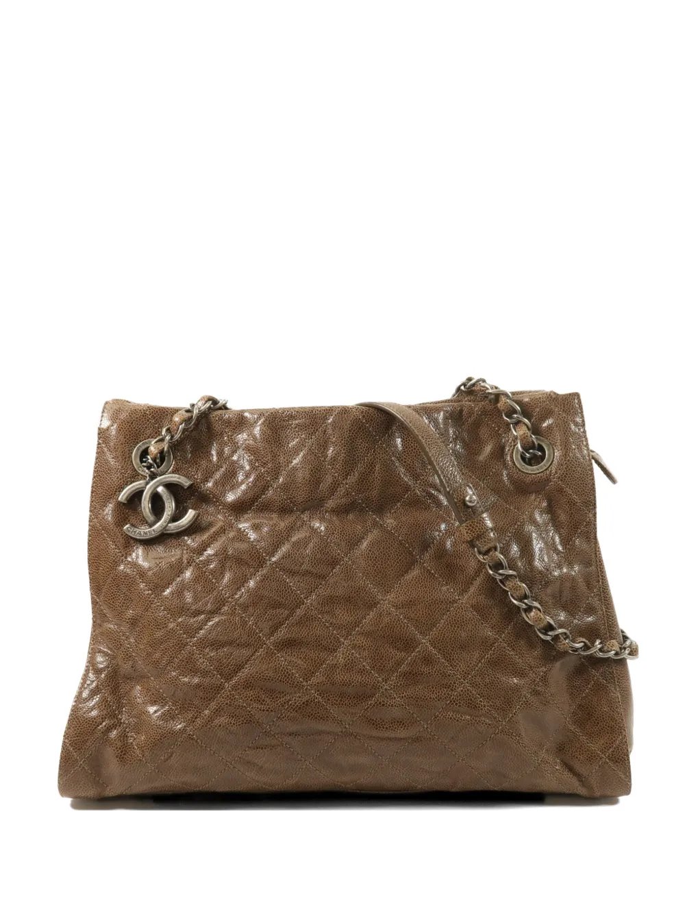 CC chain leather shoulder bag