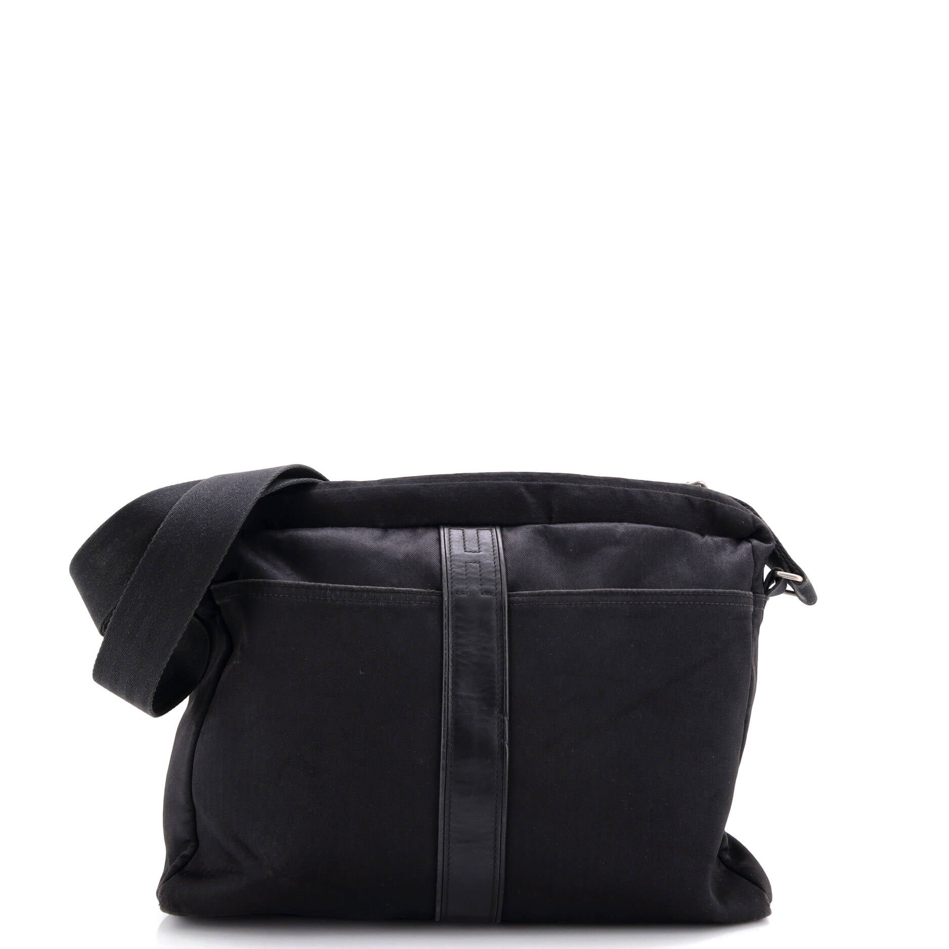 Acapulco Messenger Toile with Leather Large