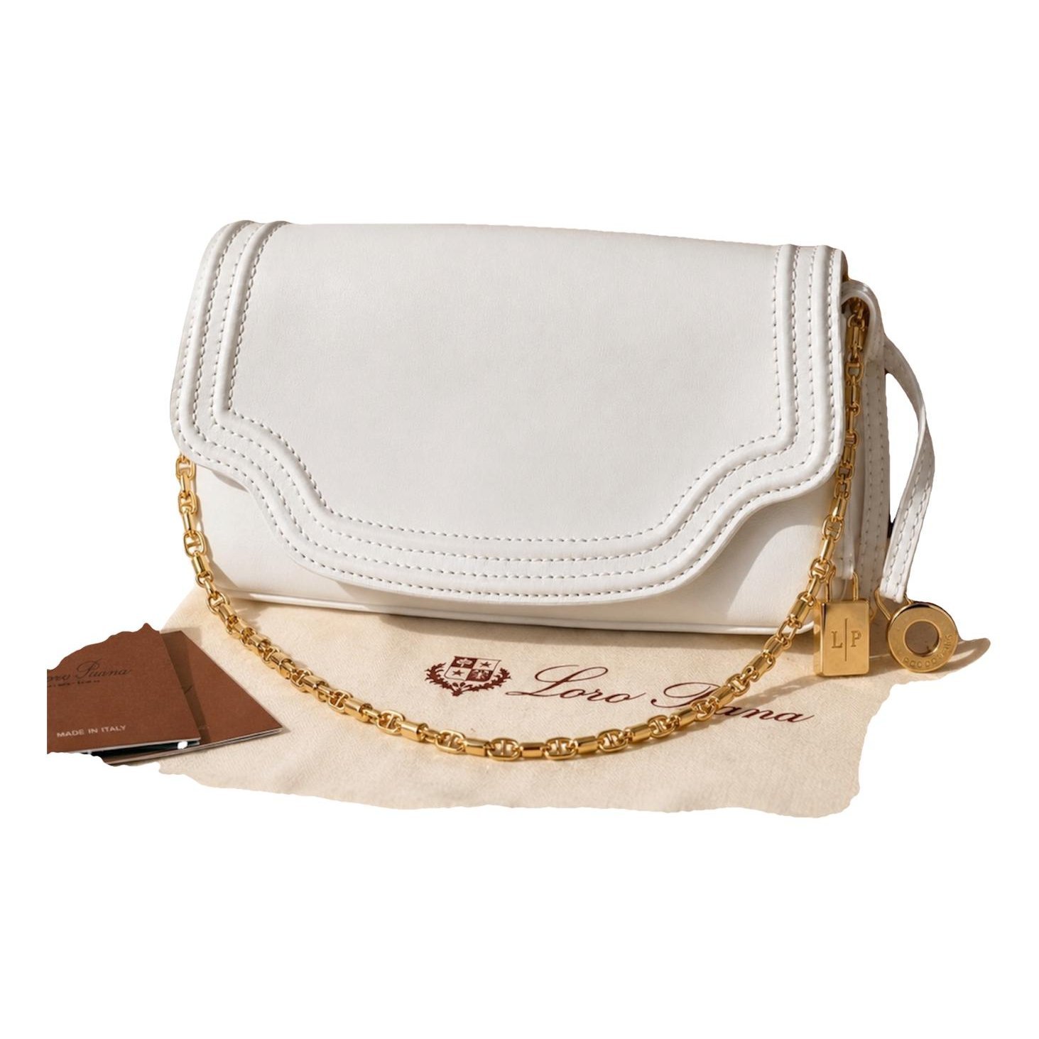 Loro Piana Extra Pocket patent leather handbag