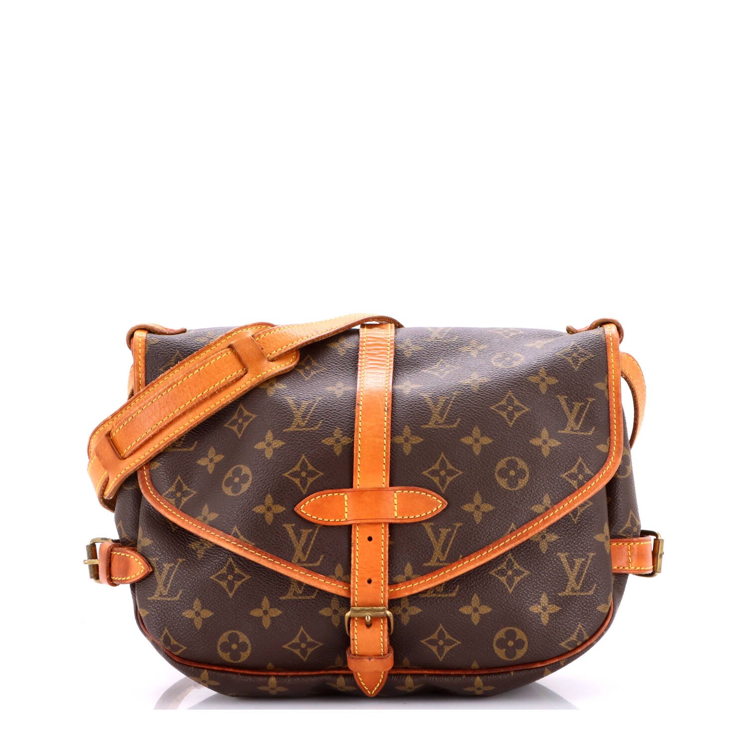 Louis Vuitton Saumur Handbag Monogram Canvas 30