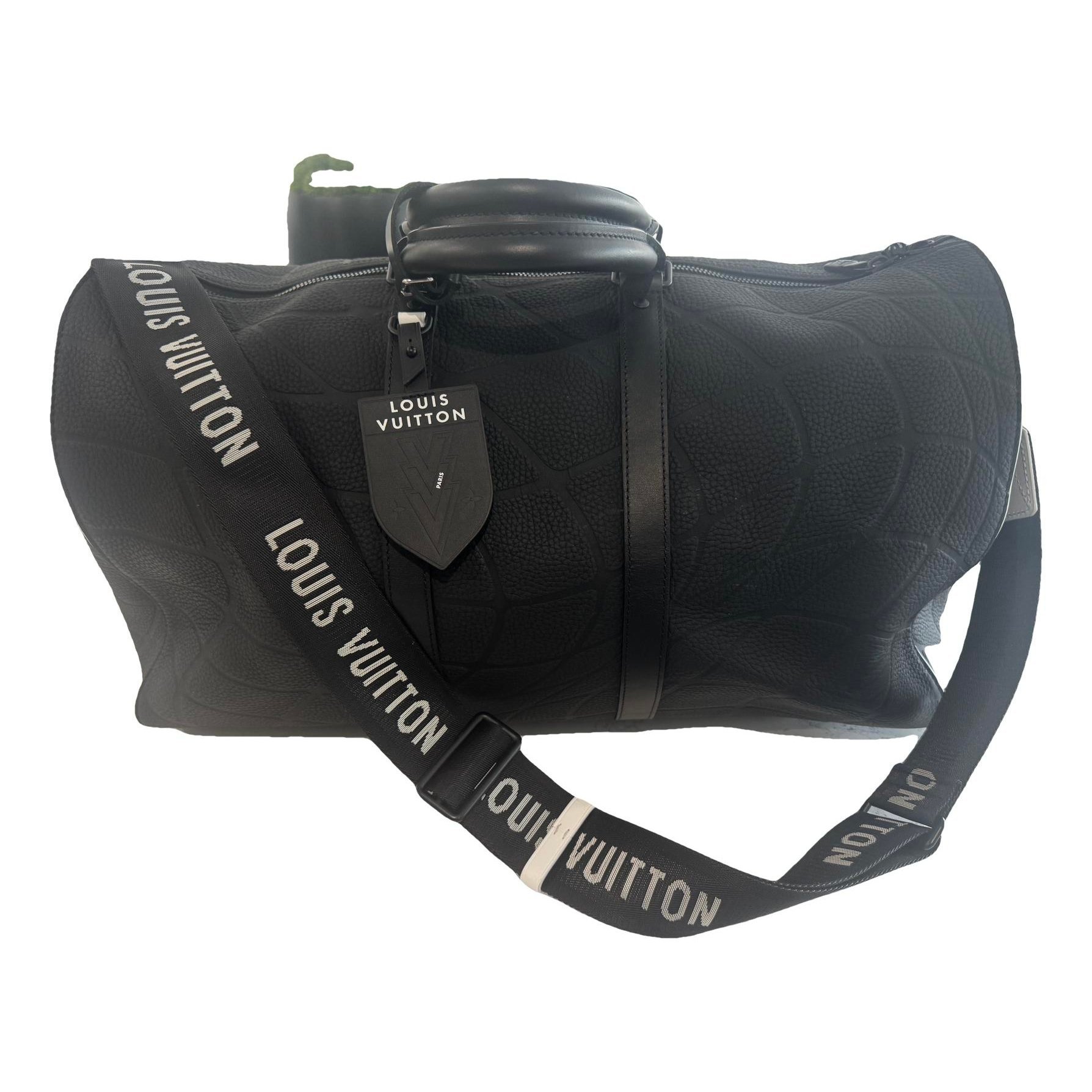 Keepall leather travel bag