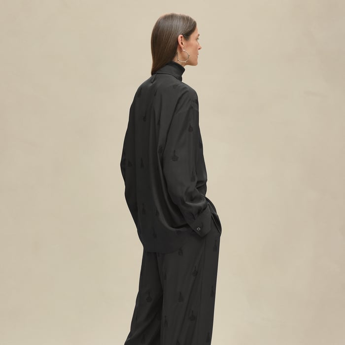 Gris Charbon Embroidered Shirt