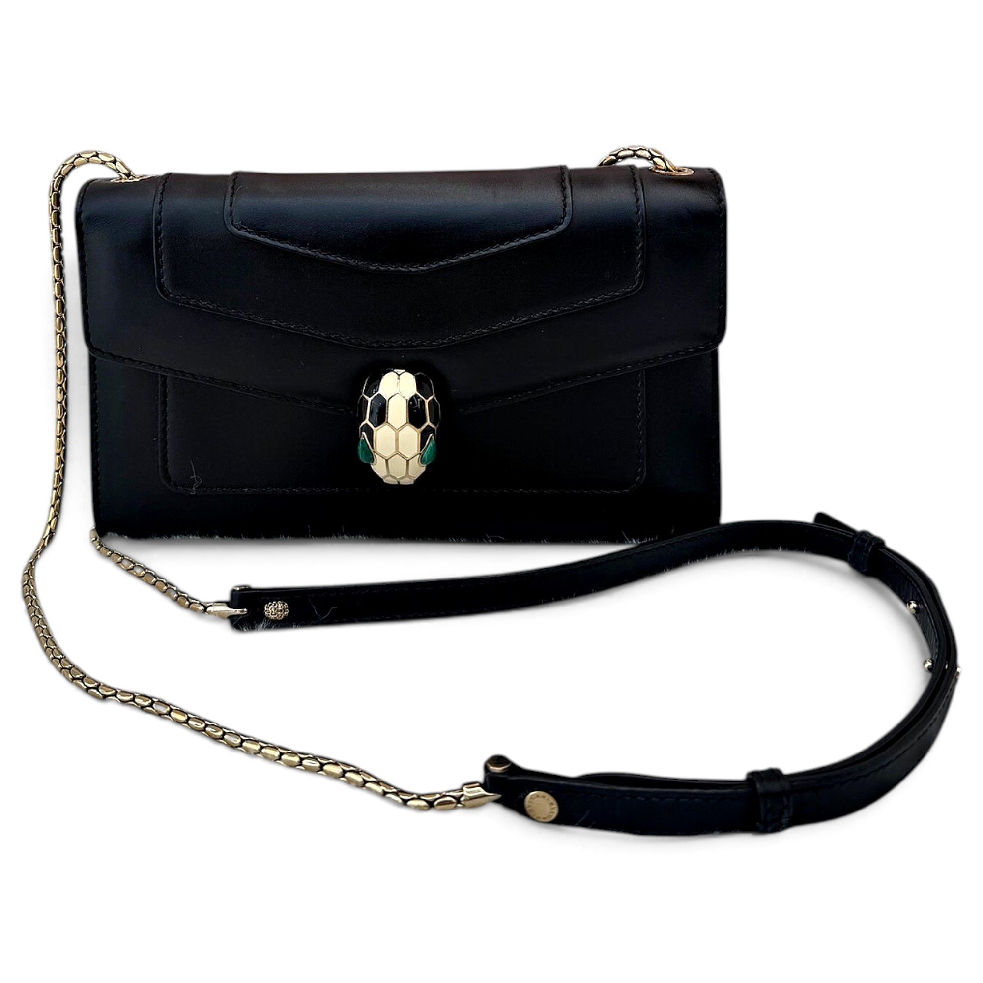 Serpenti leather handbag