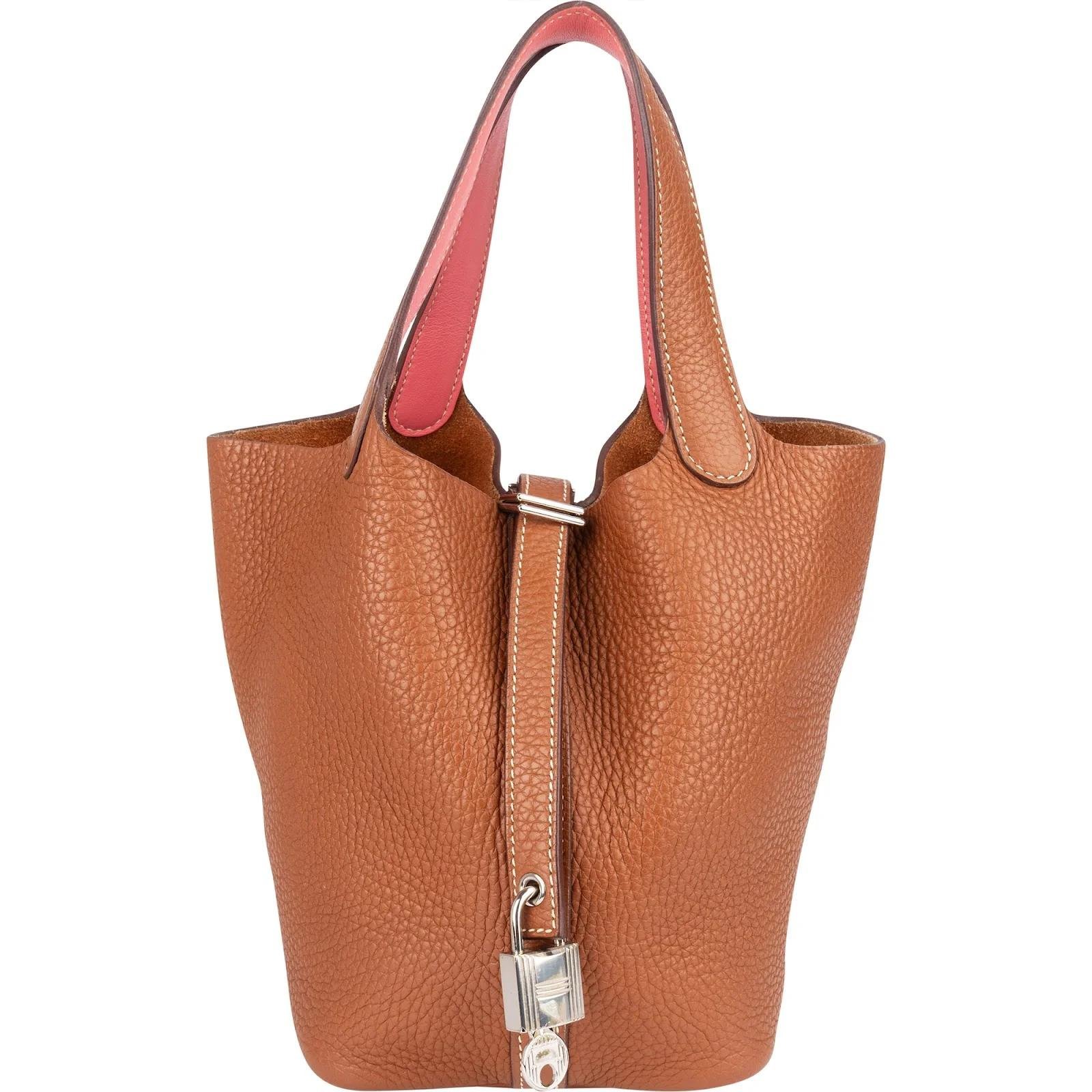 Picotin leather handbag