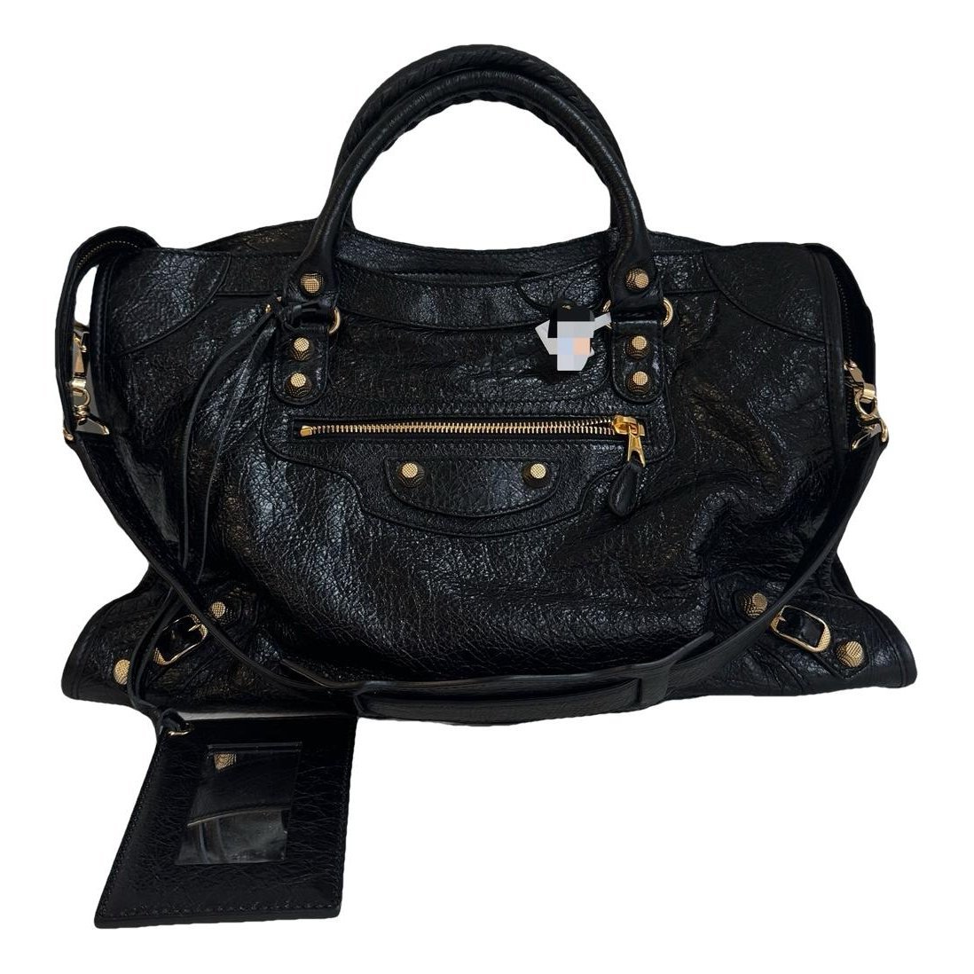 City leather handbag