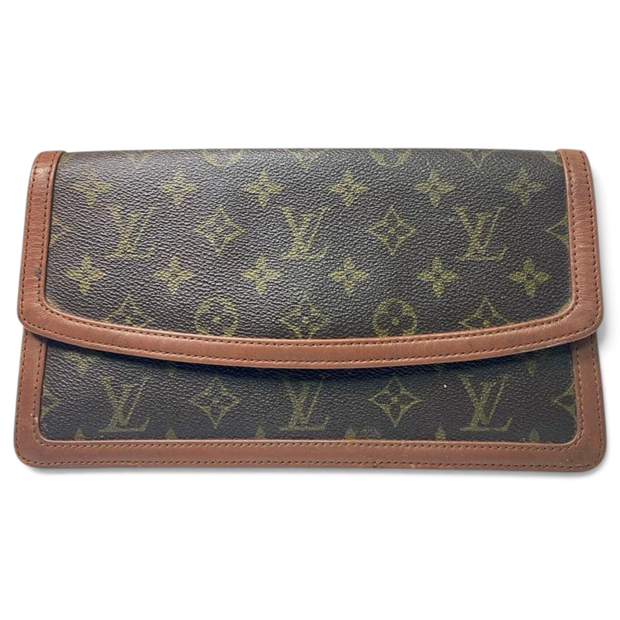 Leather clutch bag