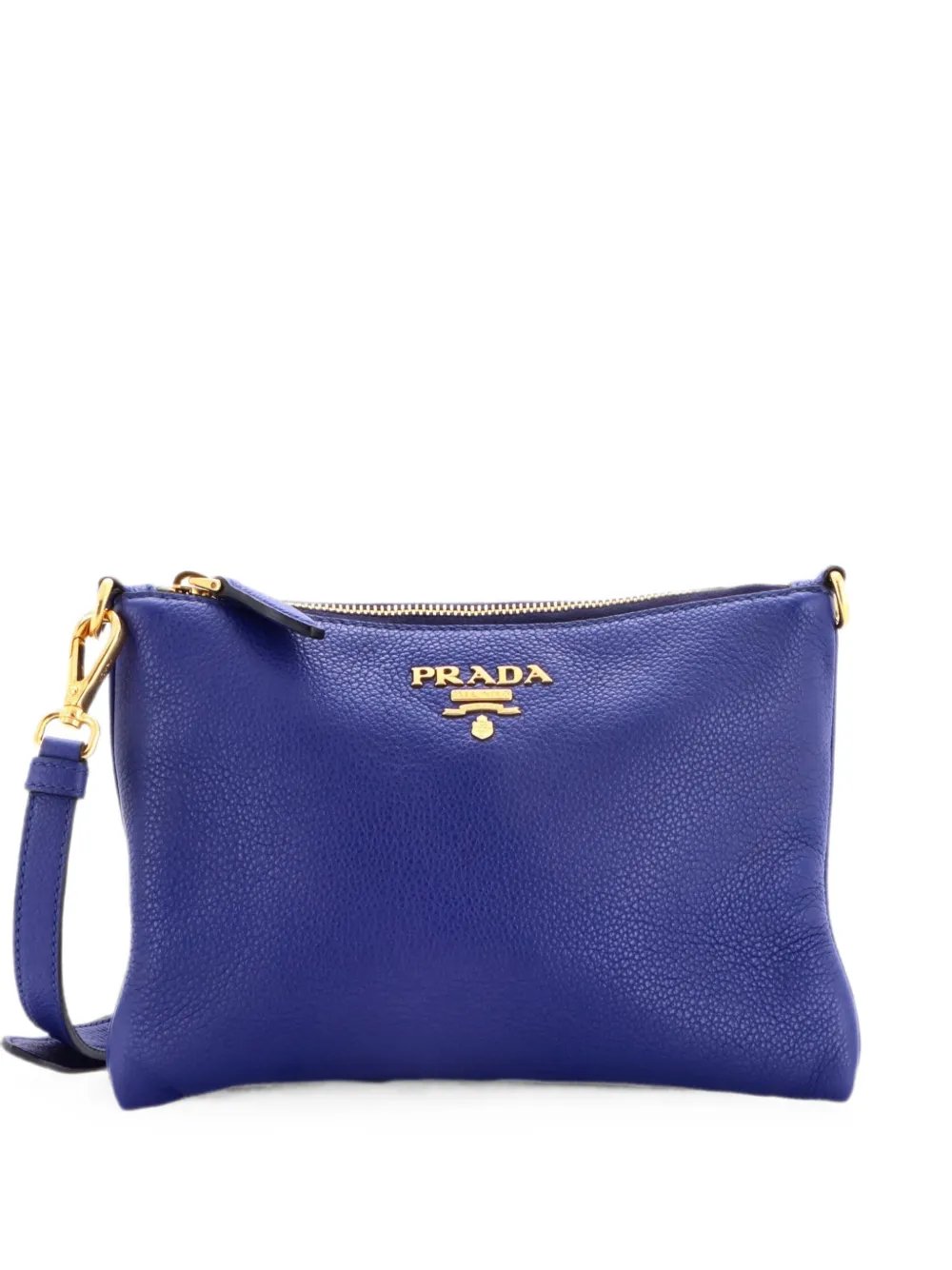 Flat Zip Vitello Daino Mini crossbody bag