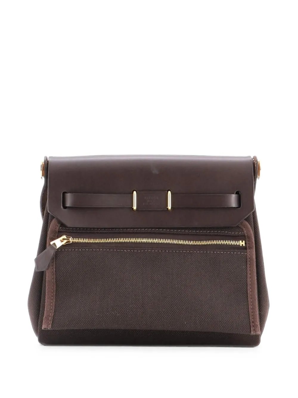 Herbag Zip Toile and Leather 20 shoulder bag