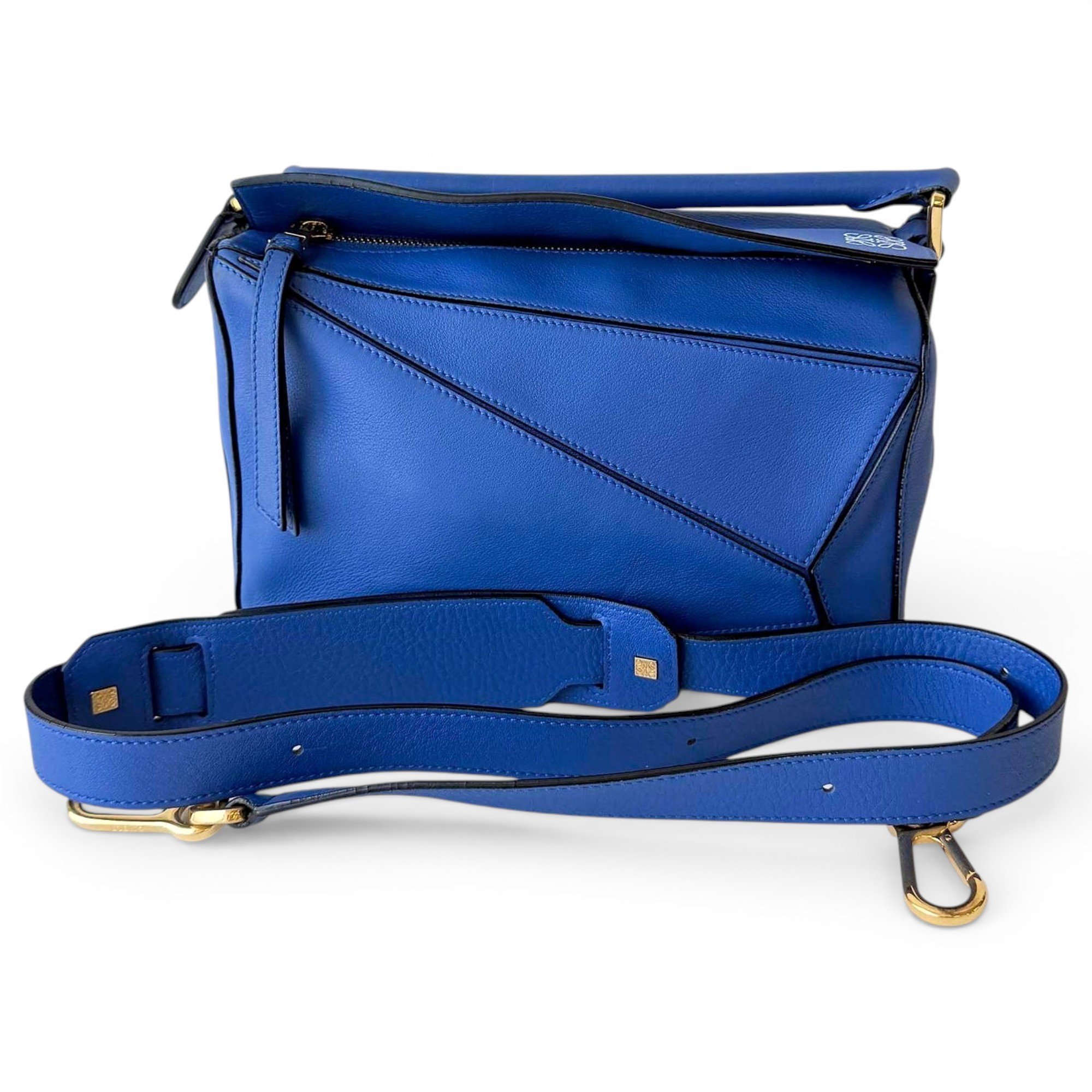 Puzzle leather handbag