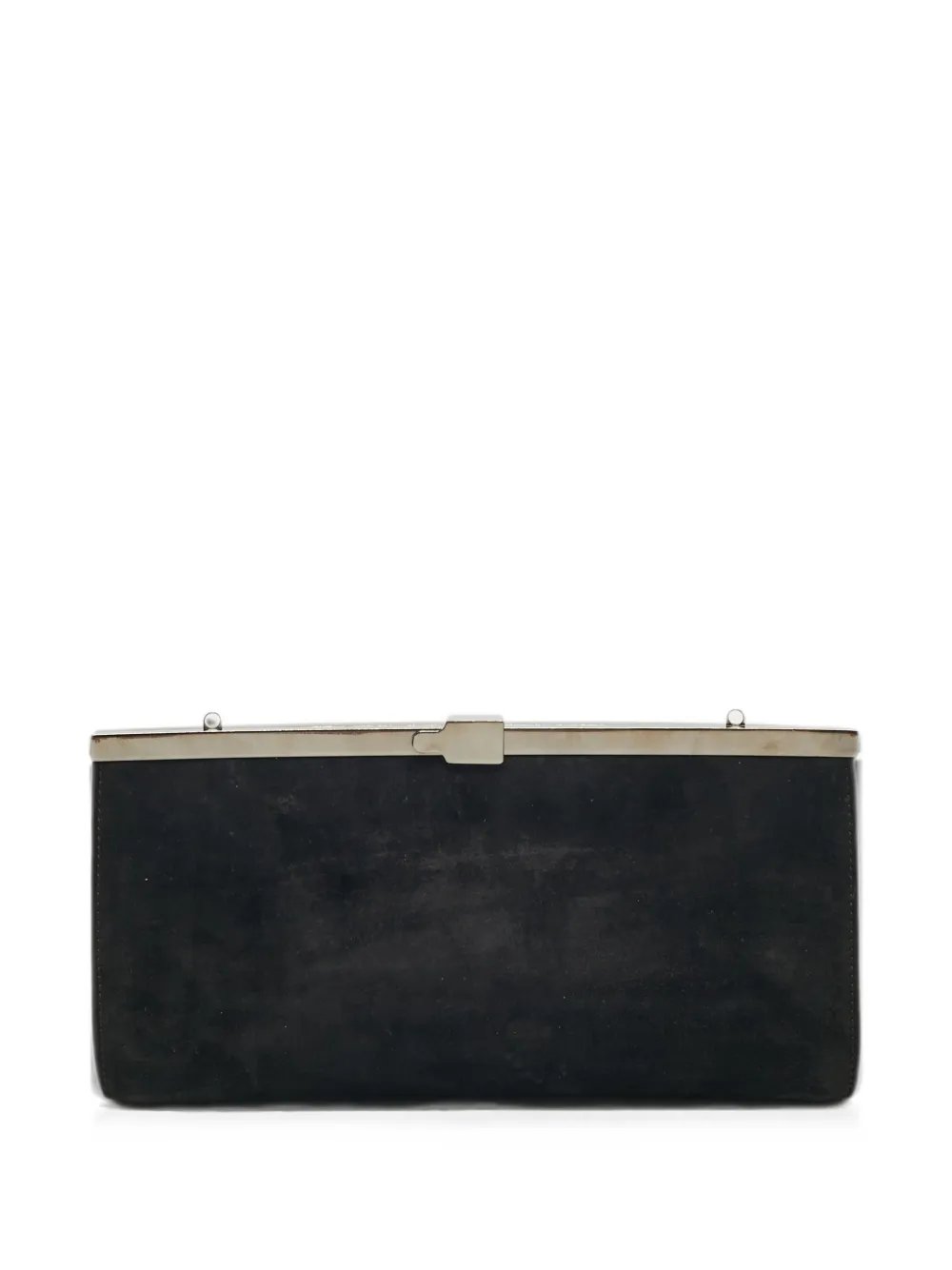 Palmette suede clutch bag