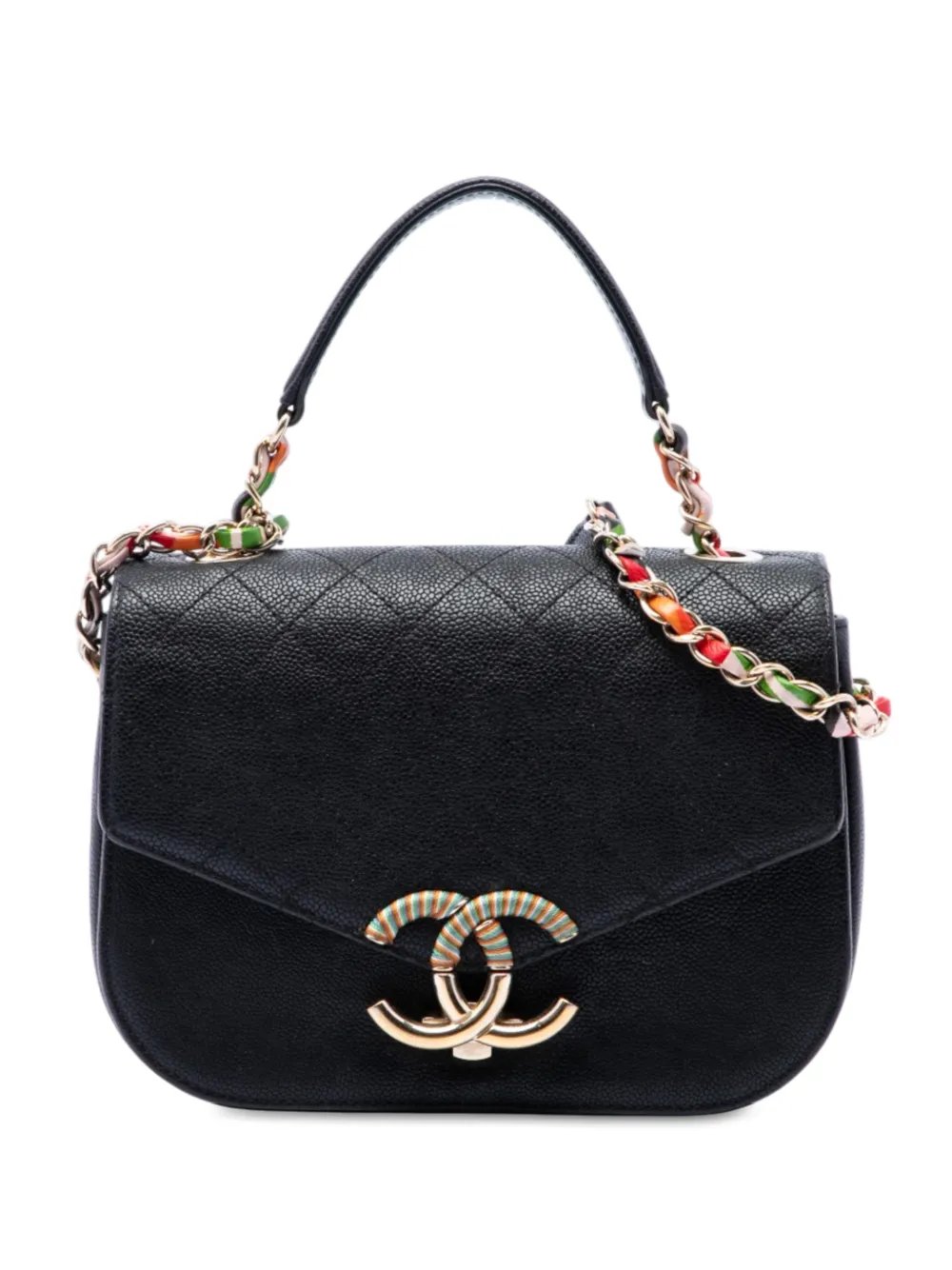 2016-2017 Paris Cuba Small Quilted Caviar Thread Around Flap satchel