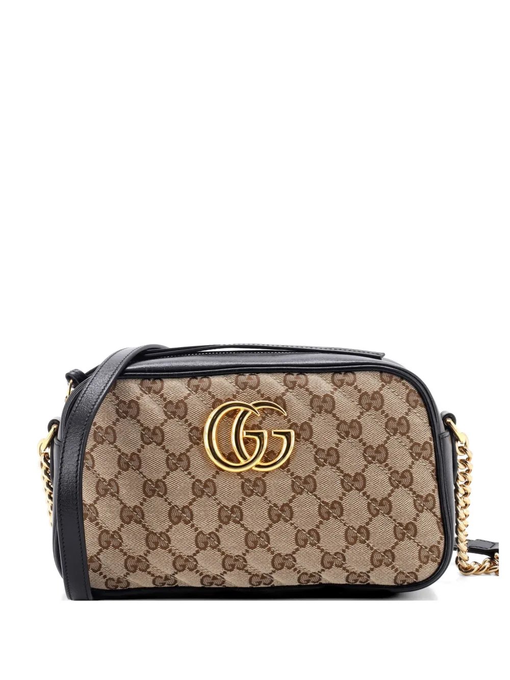 GG Marmont Shoulder Bag Diagonal Quilted GG Canvas with Leather Small crossbody bag