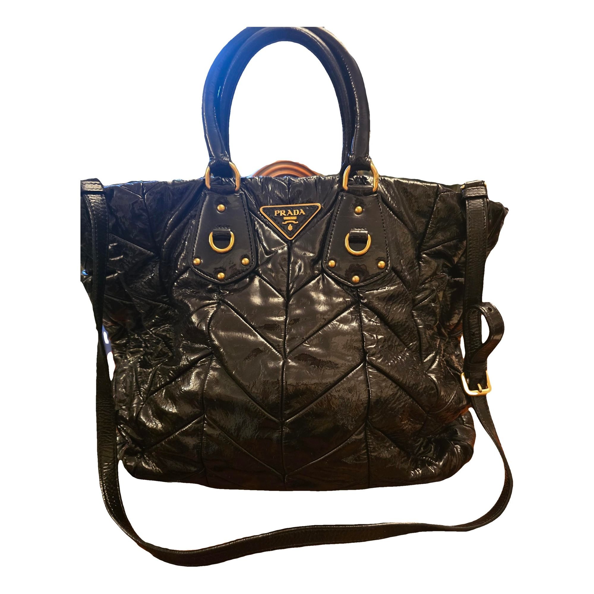 Patent leather tote
