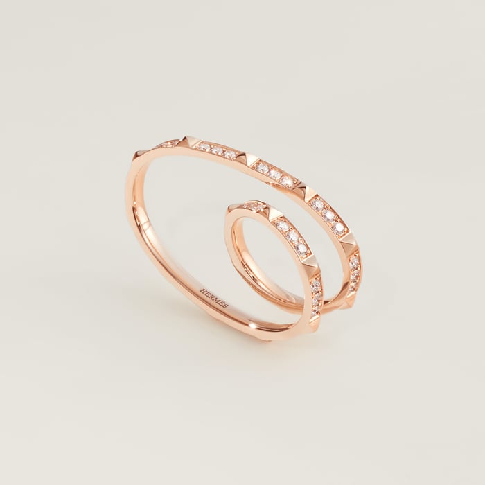 Sans Coloris Hermès Clou d'H Double Ring