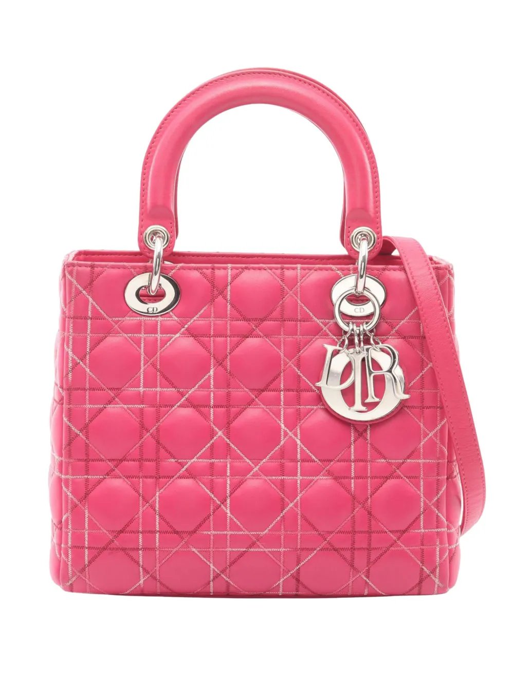 2010-2026 Medium Lambskin Cannage Lady Dior satchel