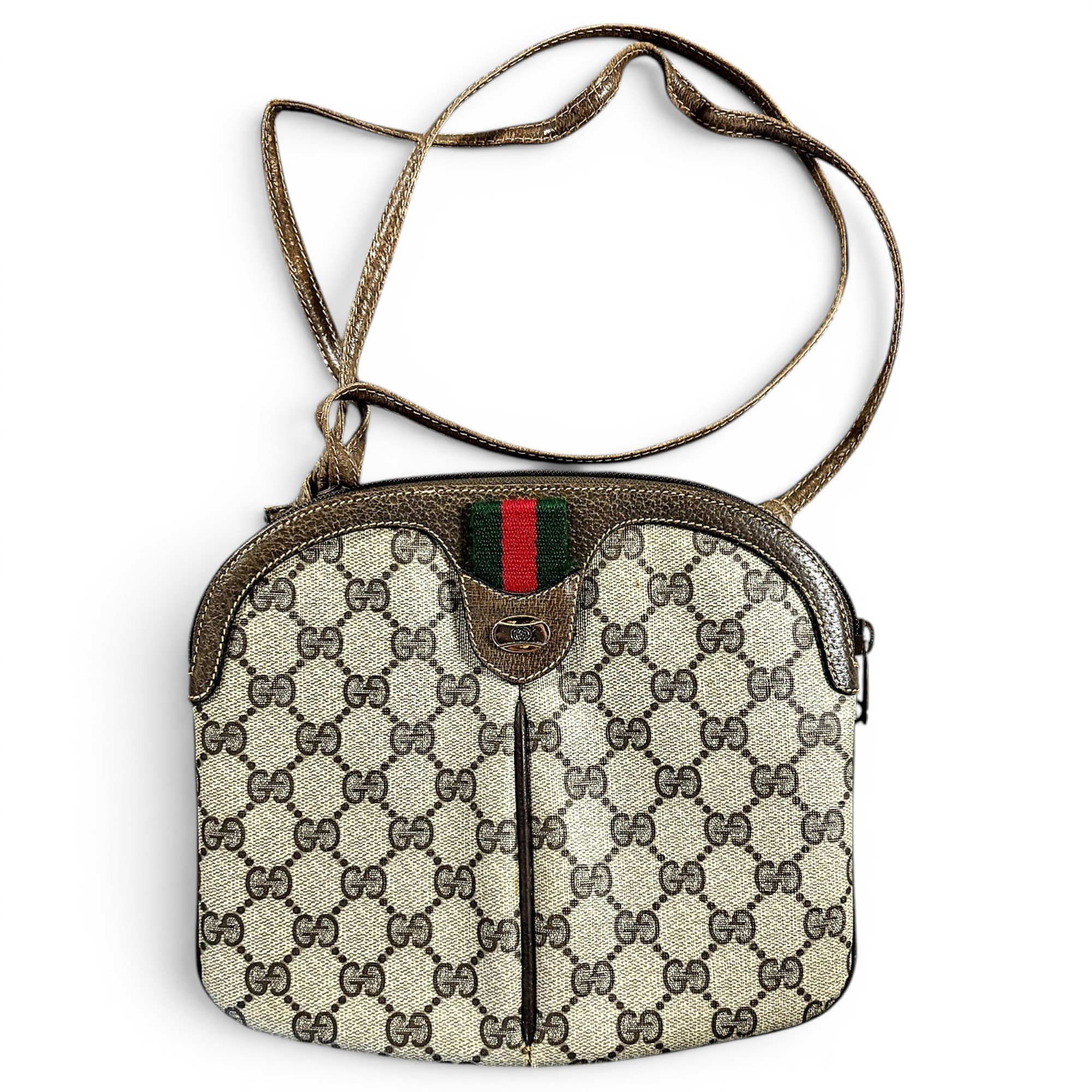 Ophidia Dome leather crossbody bag