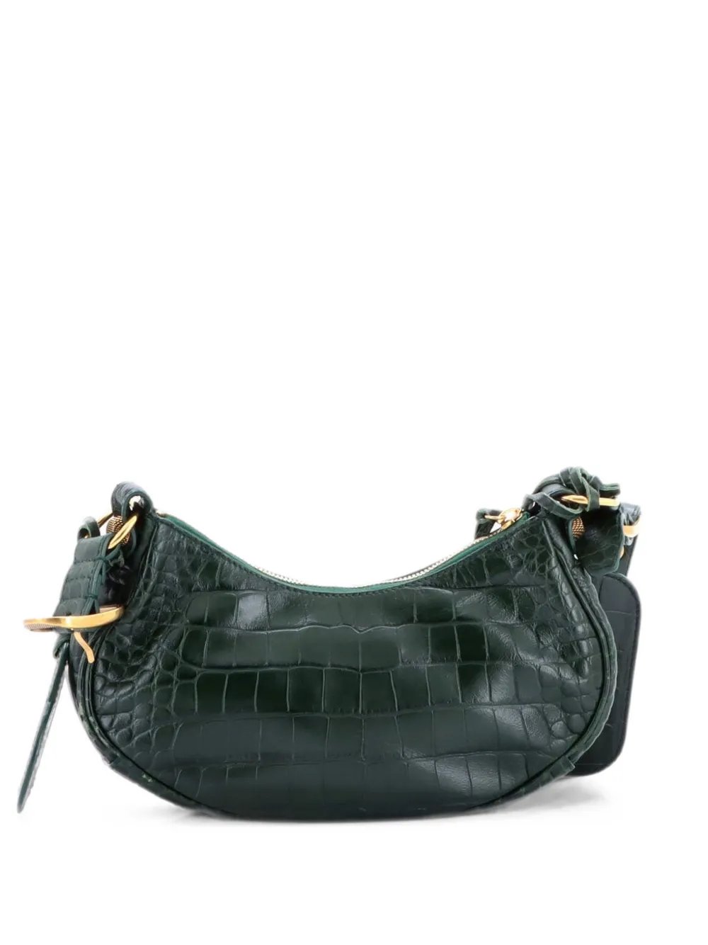 Neo Cagole City Bag Crocodile Embossed with Crystals Small satchel