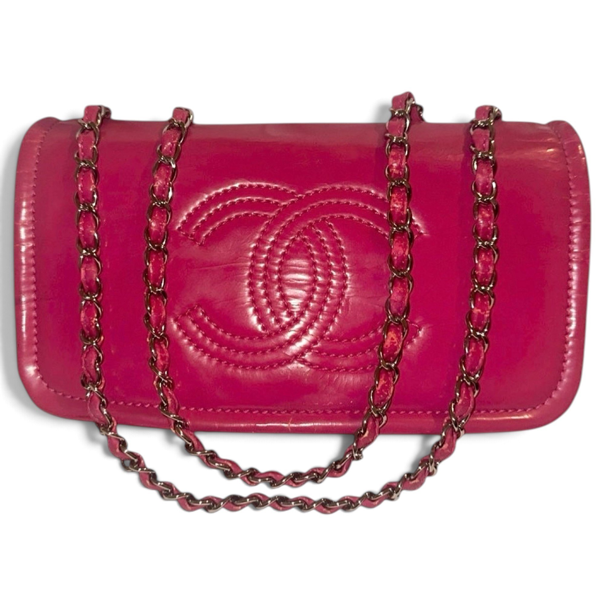 Patent leather handbag