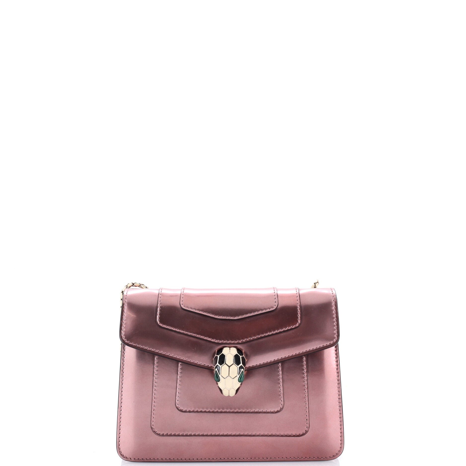 Serpenti Forever Square Shoulder Bag Leather Small