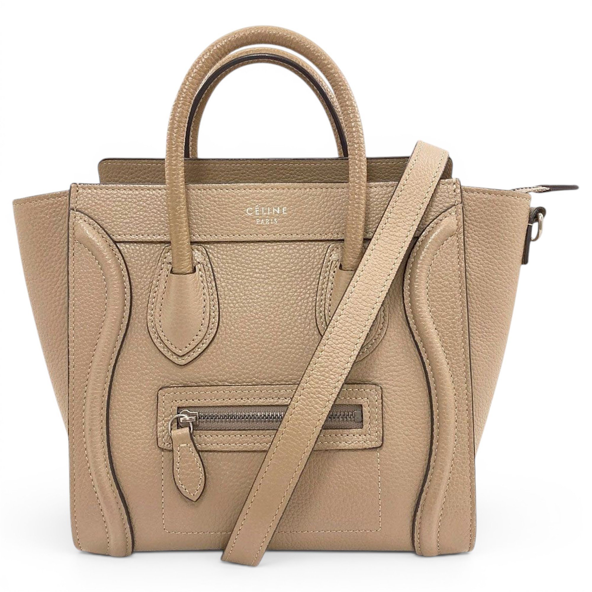 Luggage pony-style calfskin handbag