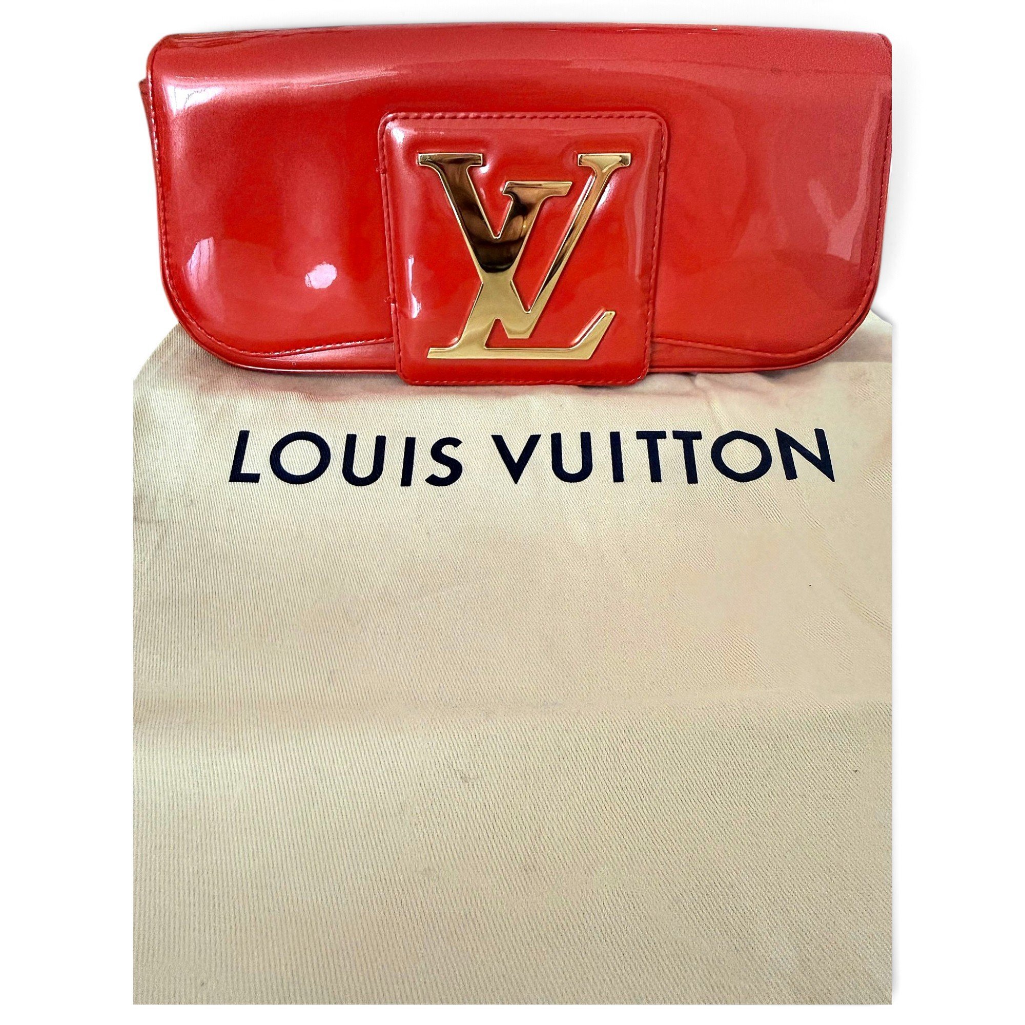 Sobe patent leather clutch bag