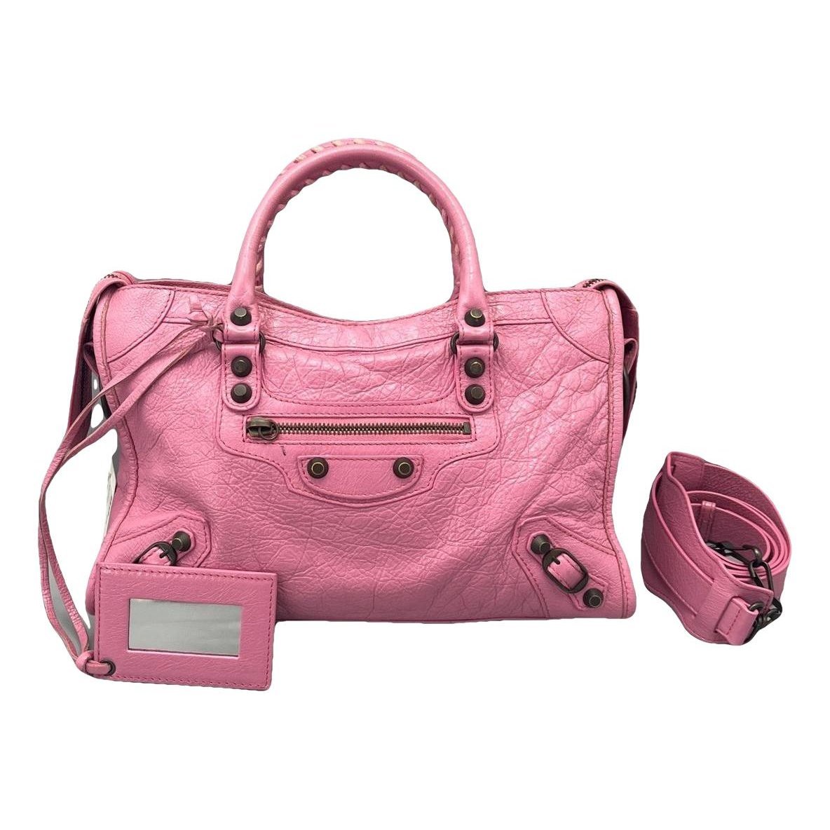 Classic Metalic leather handbag