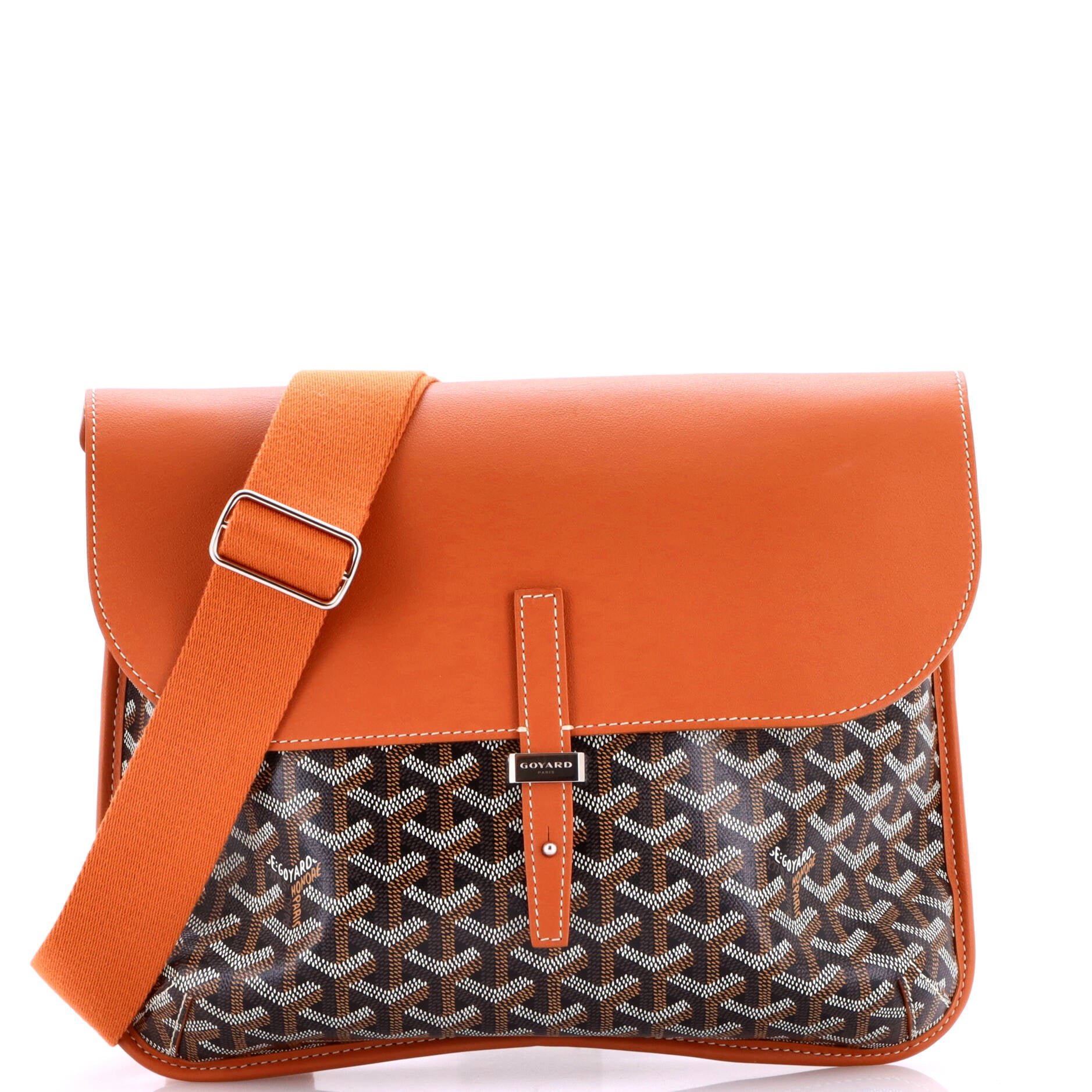 Coursier Messenger Bag Coated Canvas and Leather