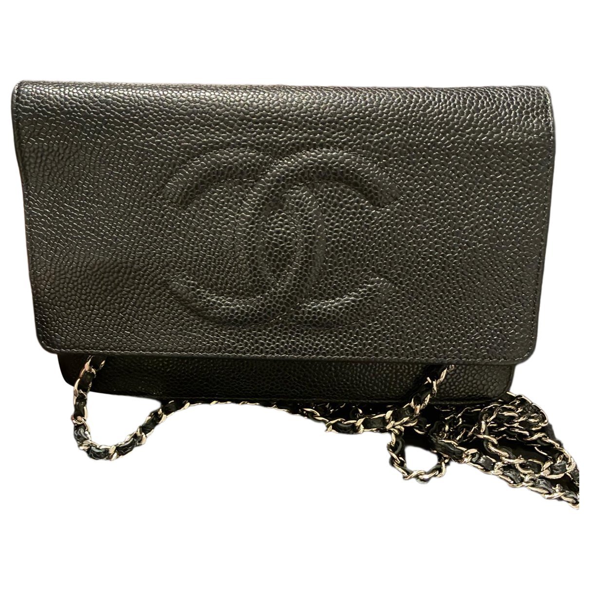 Wallet On Chain leather crossbody bag