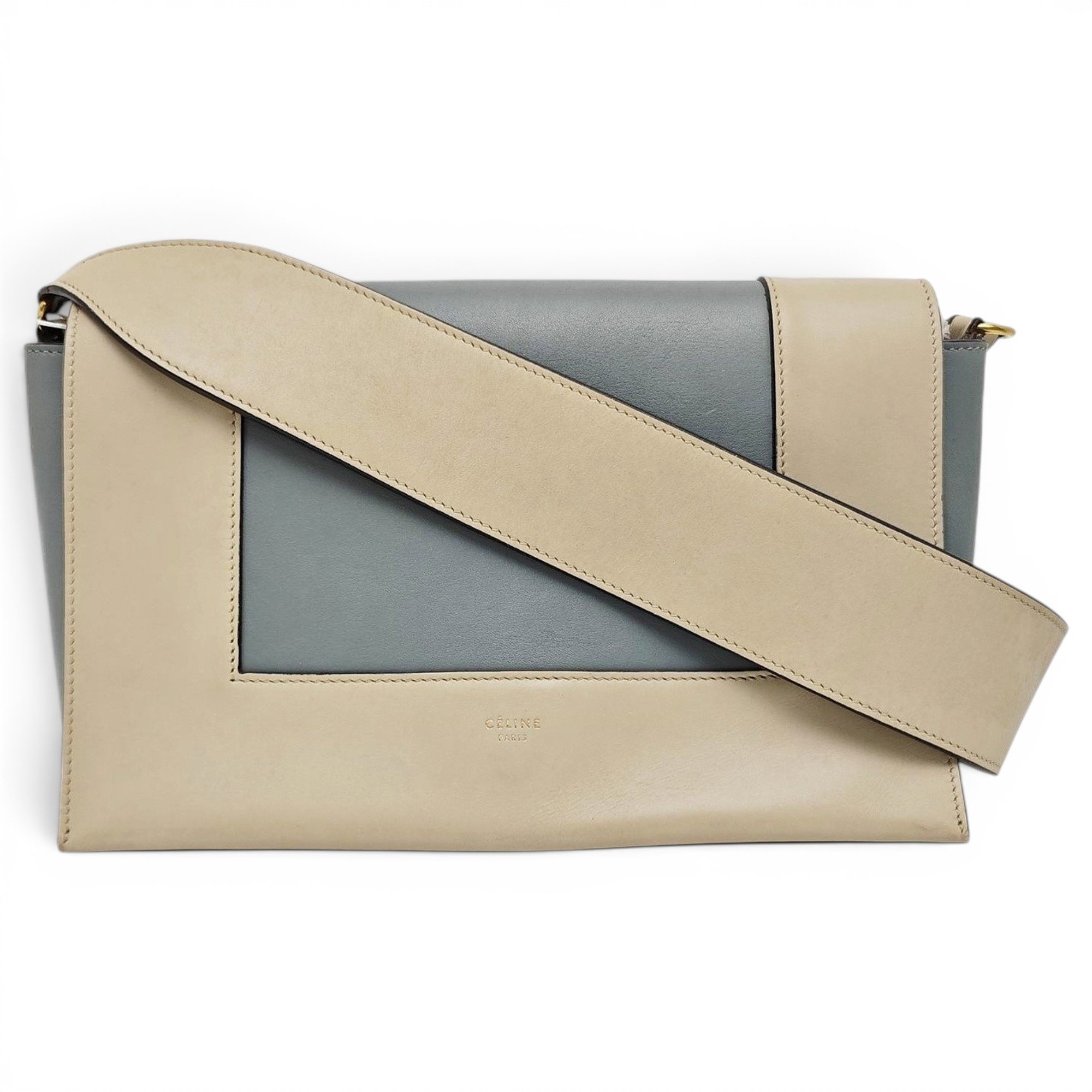Frame leather handbag