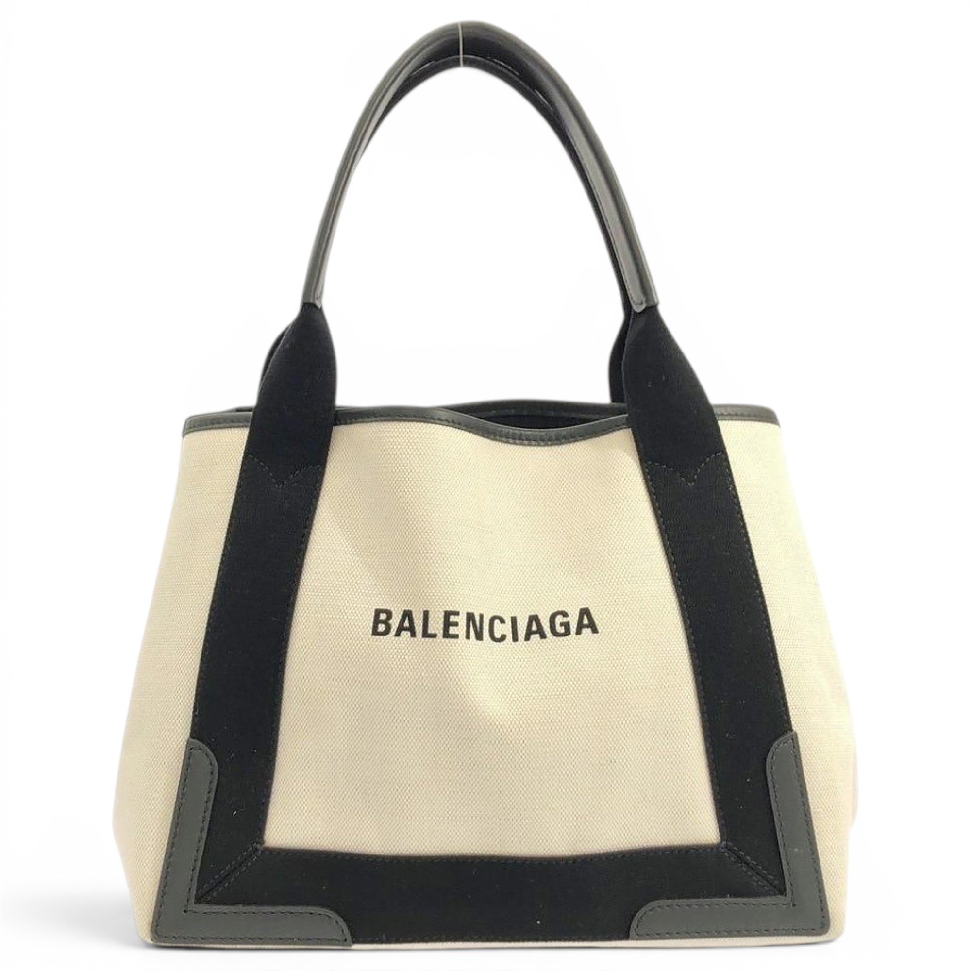 Navy cabas cloth handbag