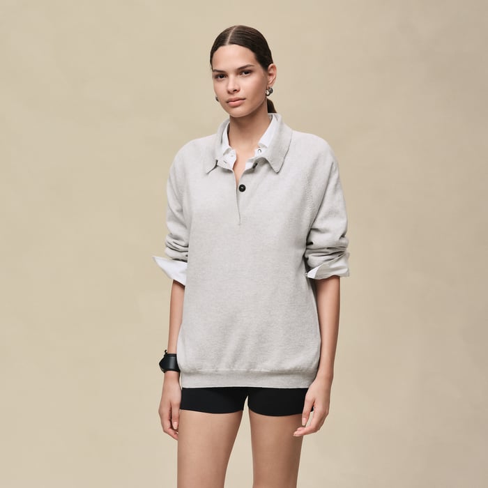 Gris Pervenche Wide Sweater