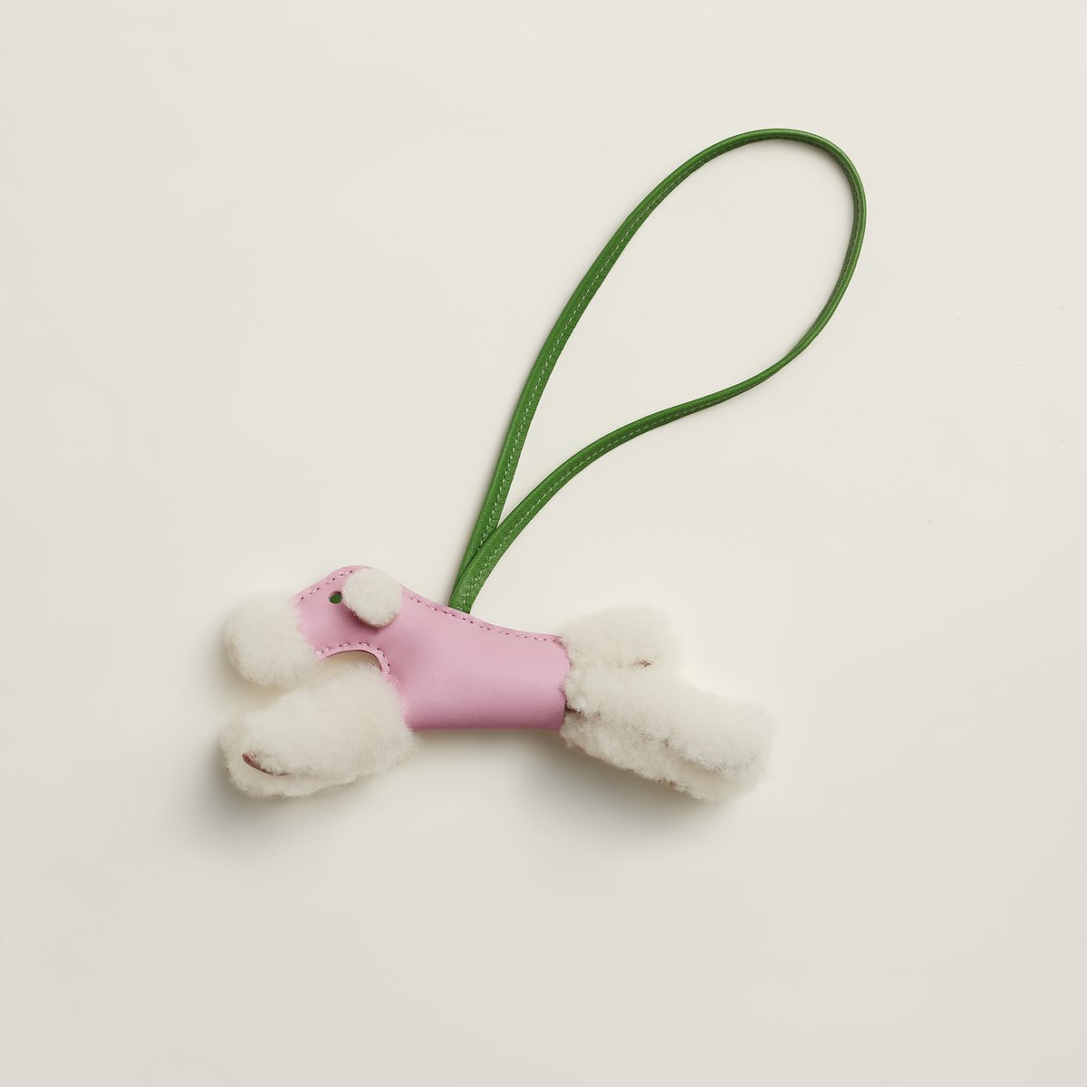 Hermès チャーム 《エルメス・バディ》 エクリュ/モーヴ