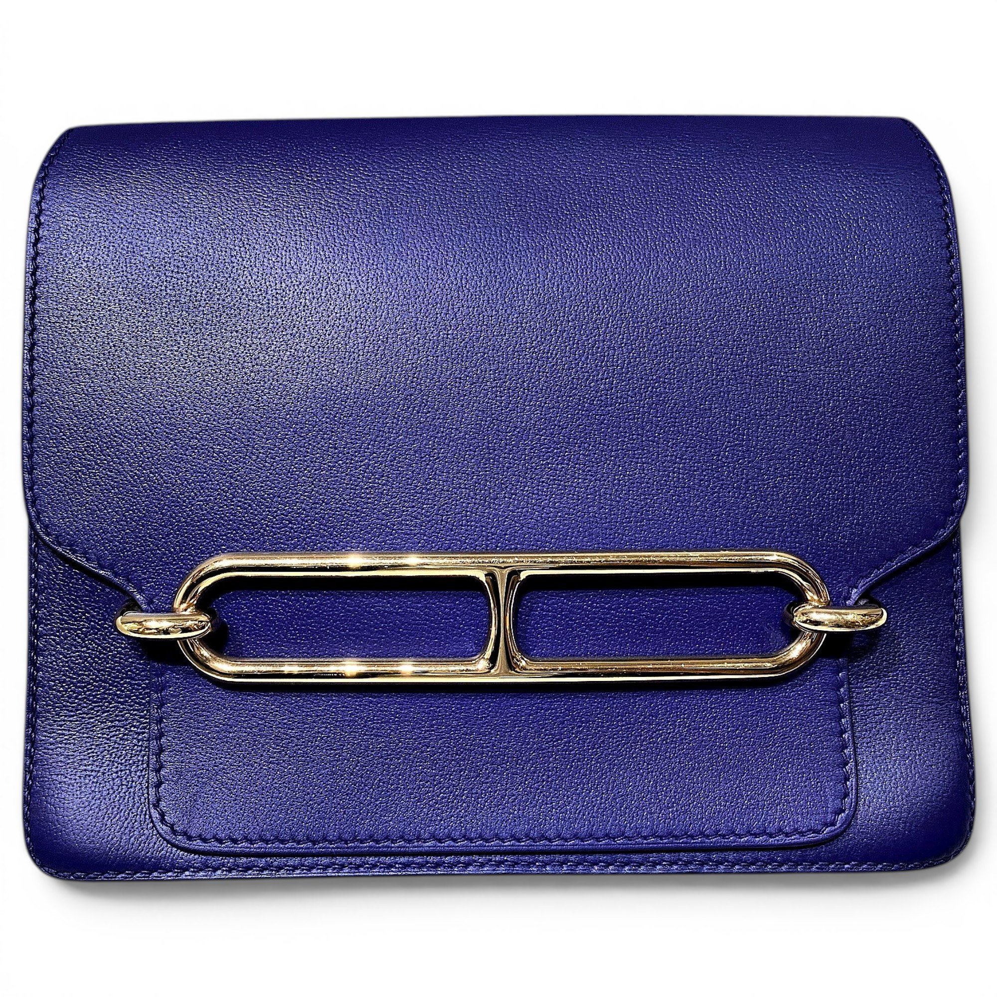 Hermes Verrou Handbag Violet Evercolor Leather