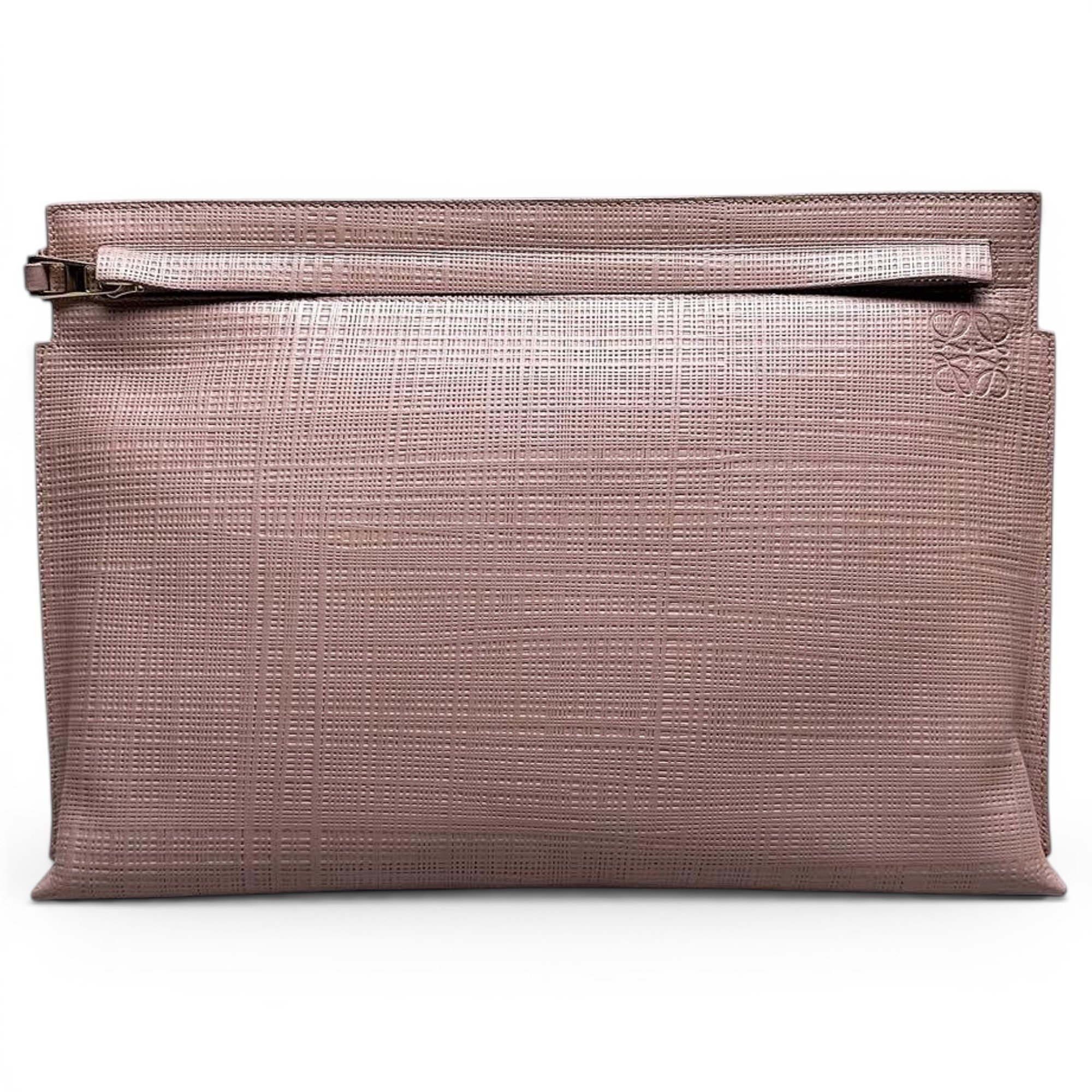 Loewe T Pouch leather clutch bag
