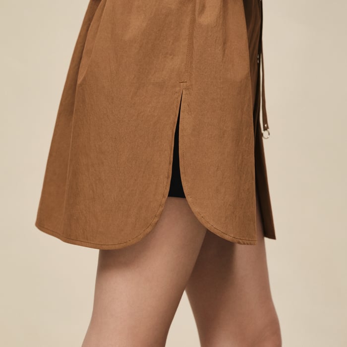 Brun Mahogany Sleeveless Drawstring Shirt