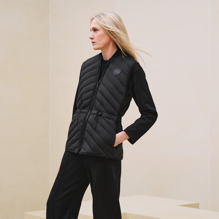 Noir Long Quilted Vest