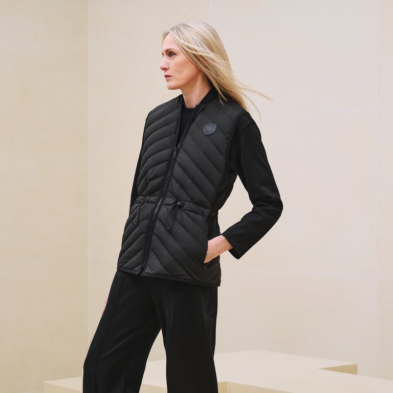 Long quilted vest