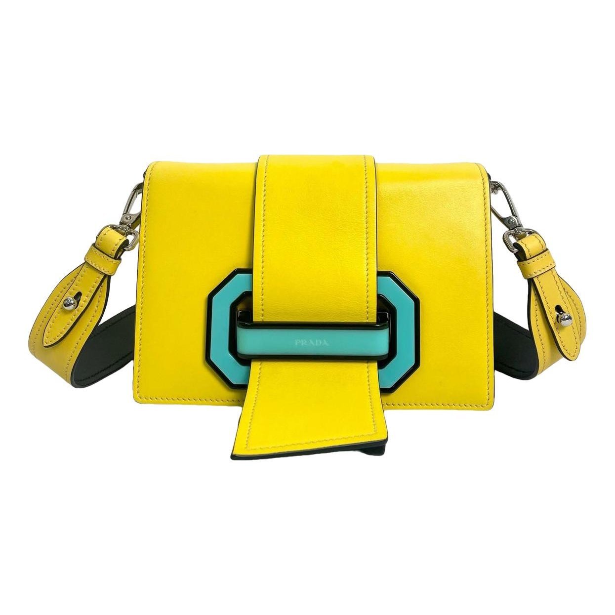 Ribbon leather crossbody bag
