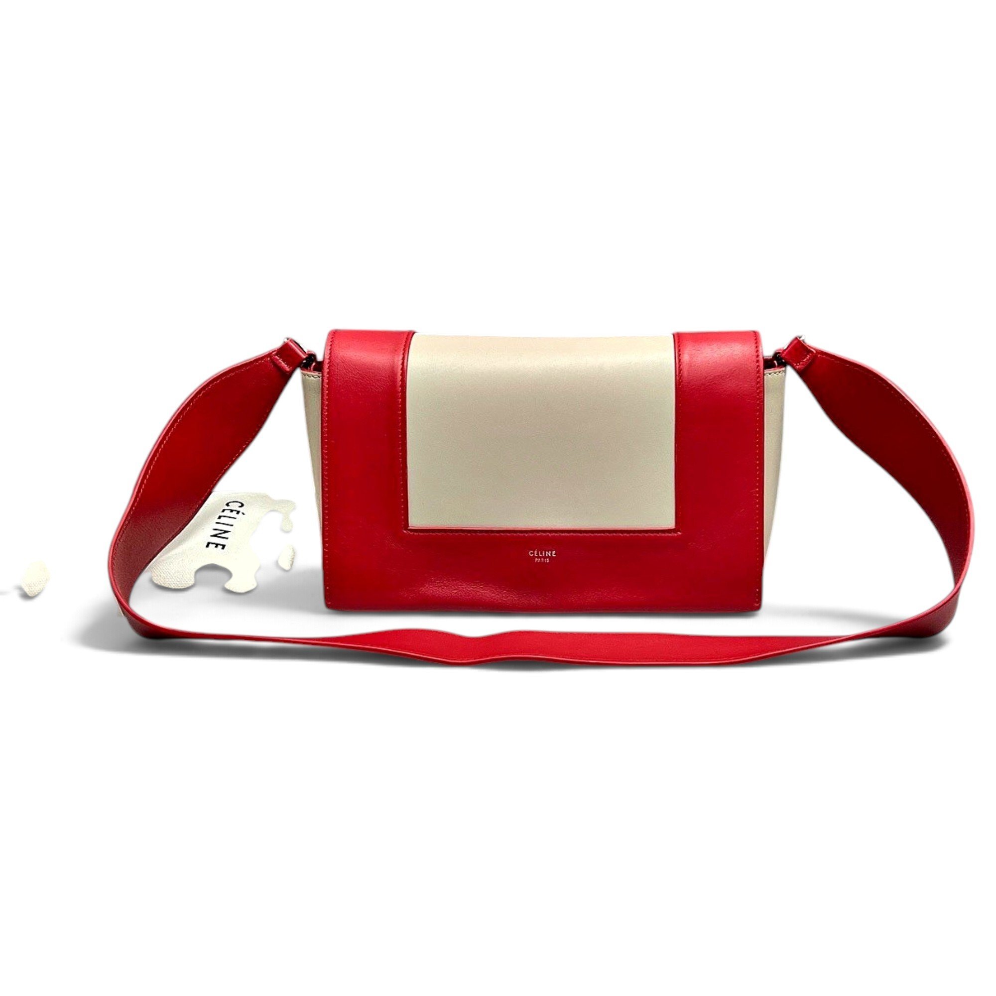 Frame leather handbag