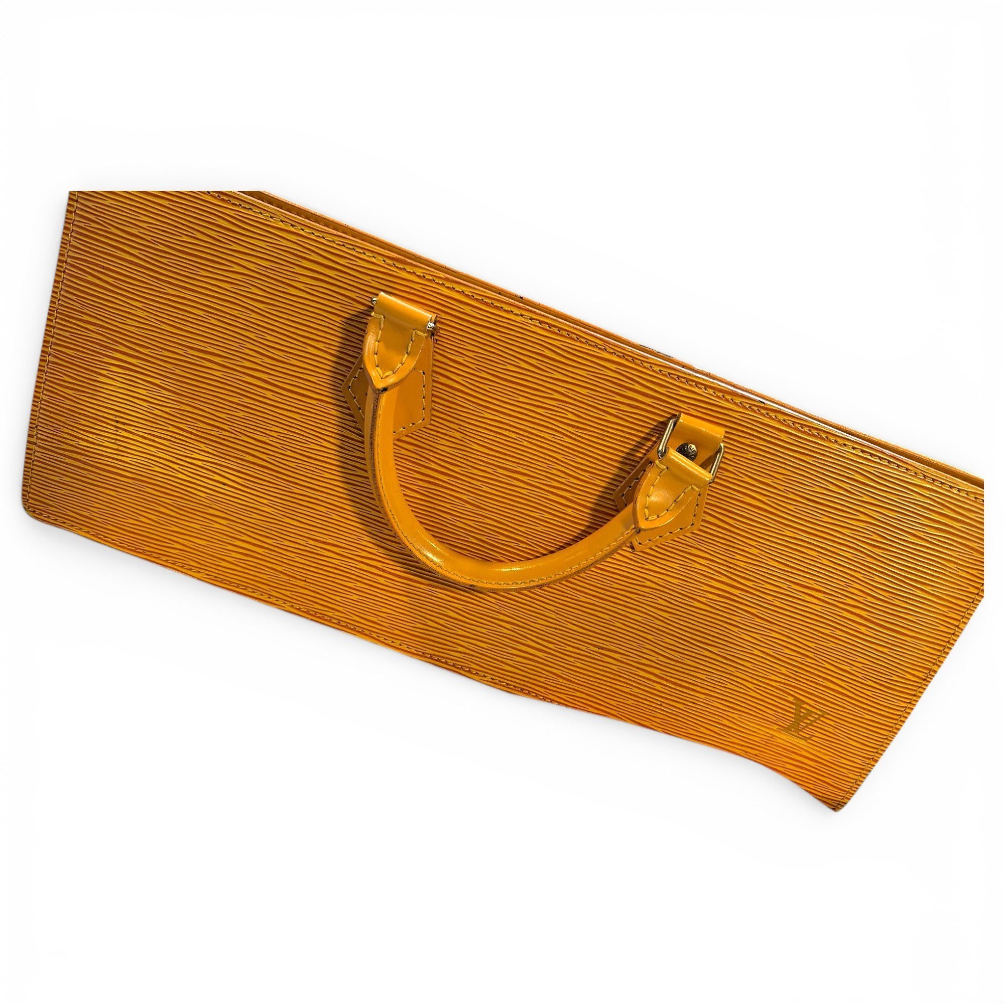 Triangle leather handbag