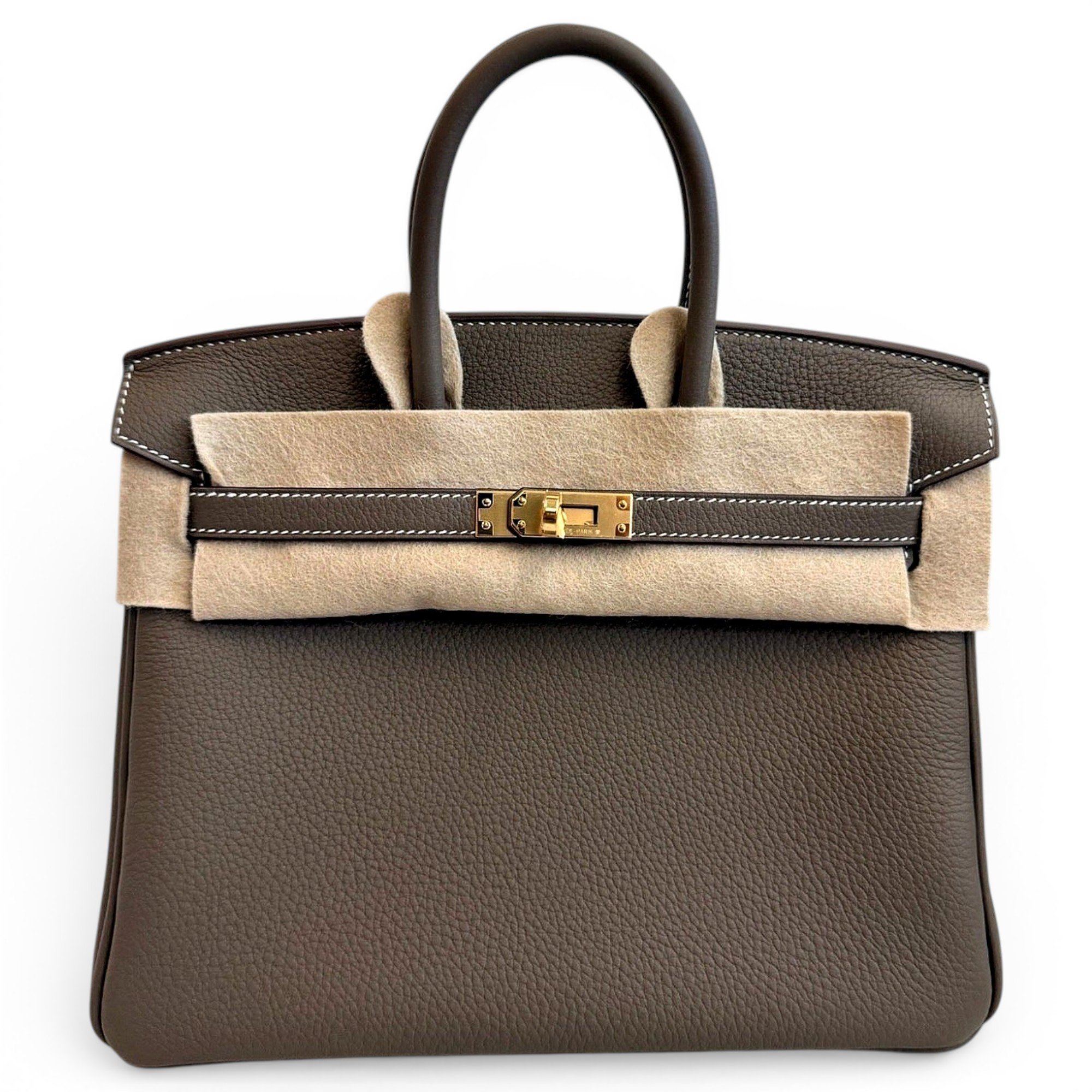 Birkin 25 leather handbag