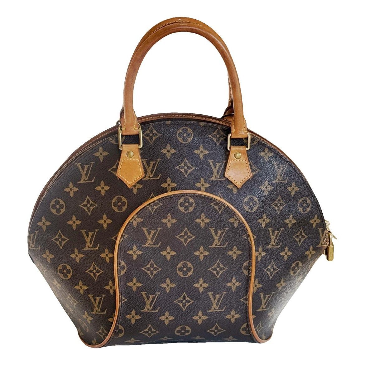 Ellipse leather handbag