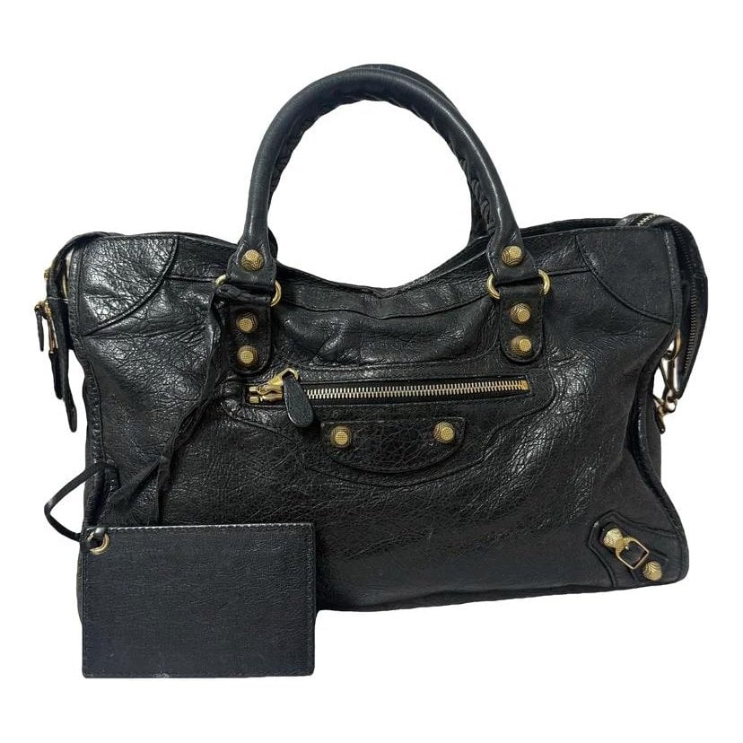 City leather handbag