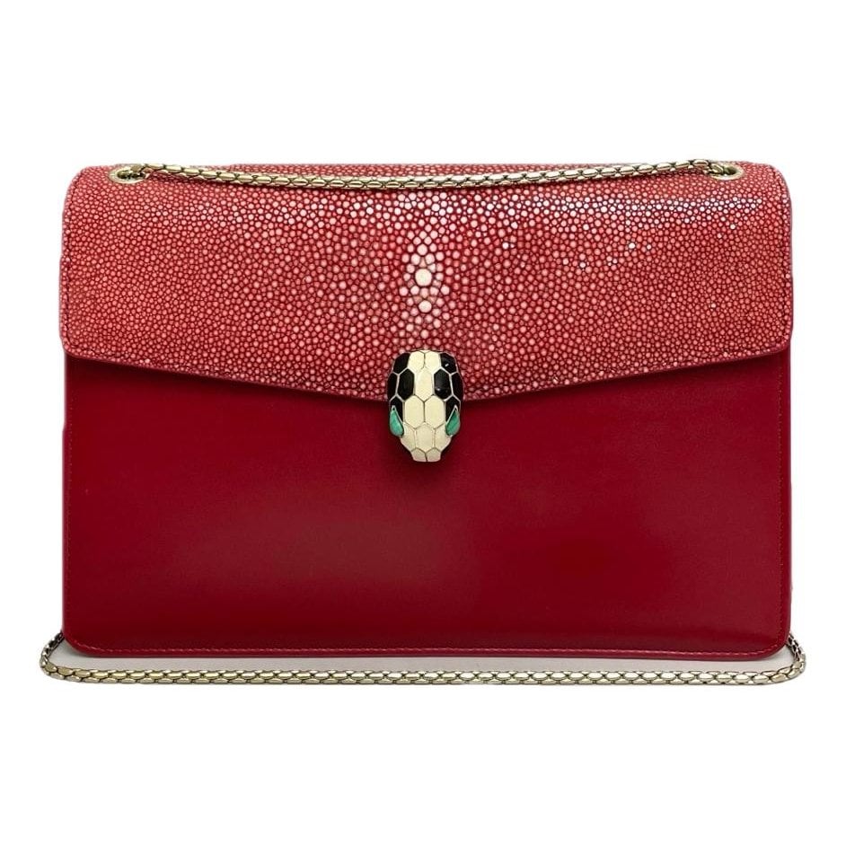Serpenti leather handbag
