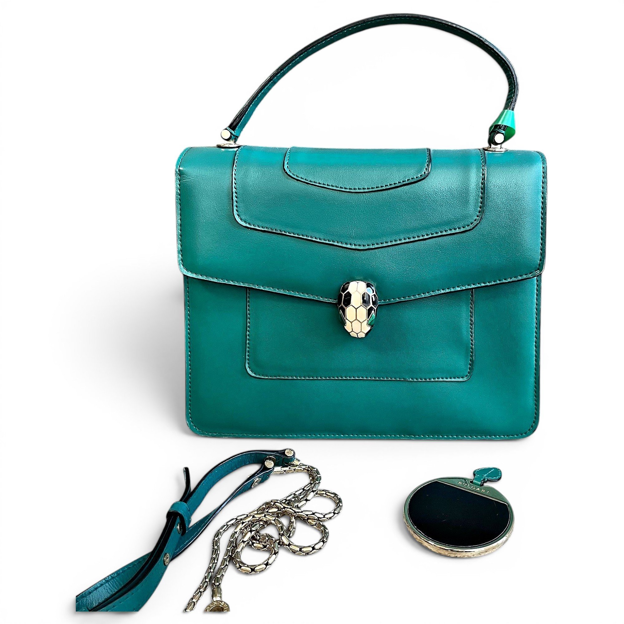 Serpenti leather handbag