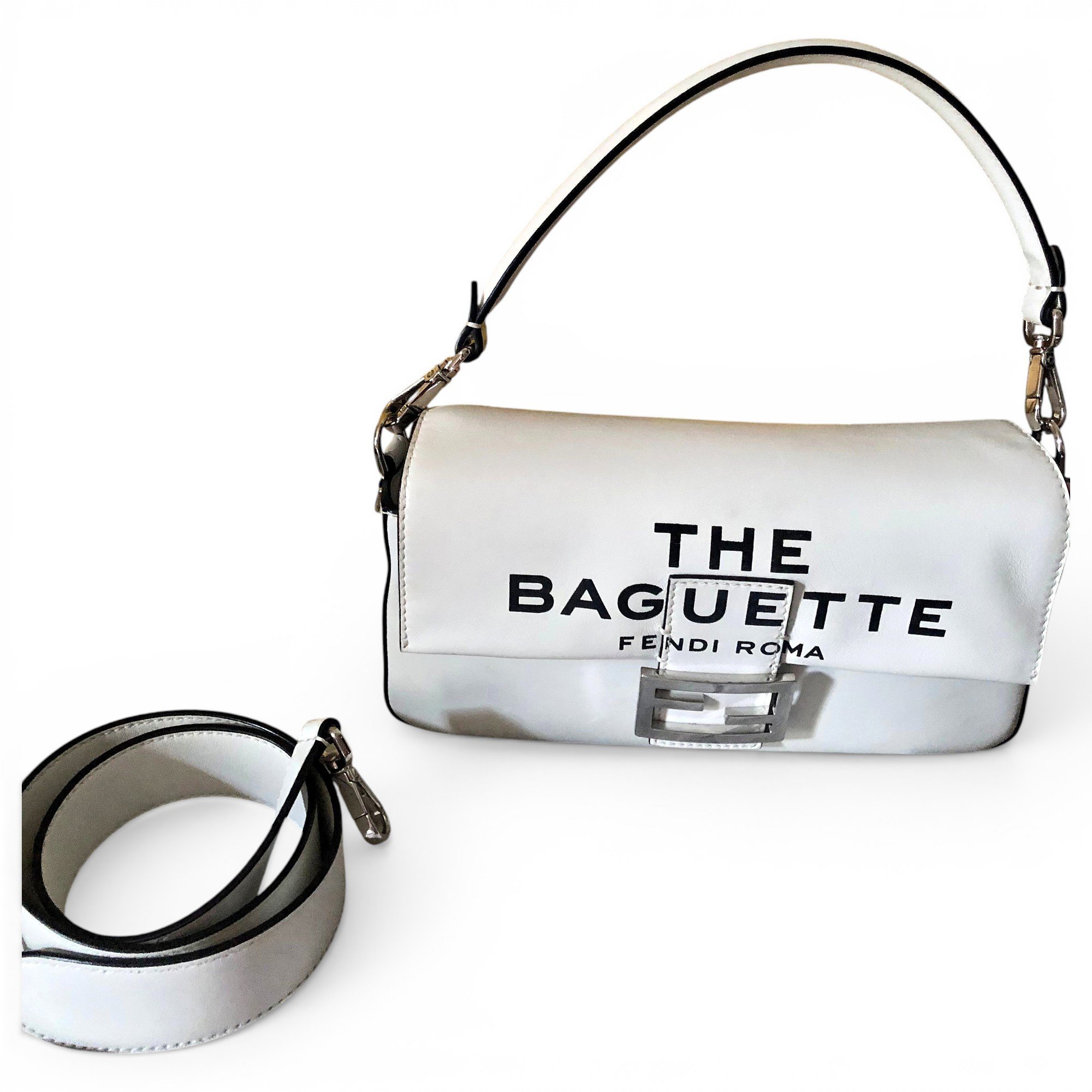 Baguette pony-style calfskin handbag