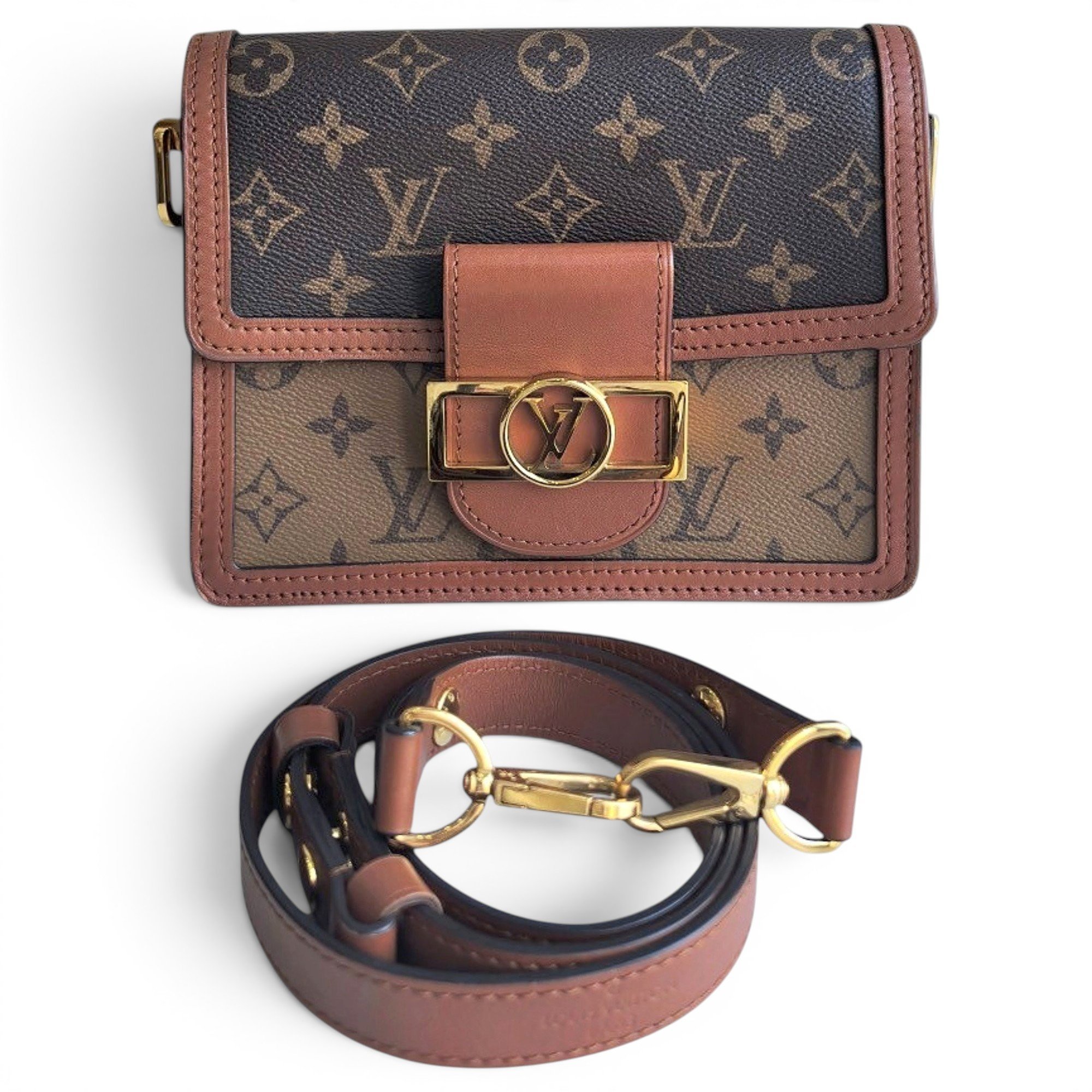 Dauphine leather crossbody bag