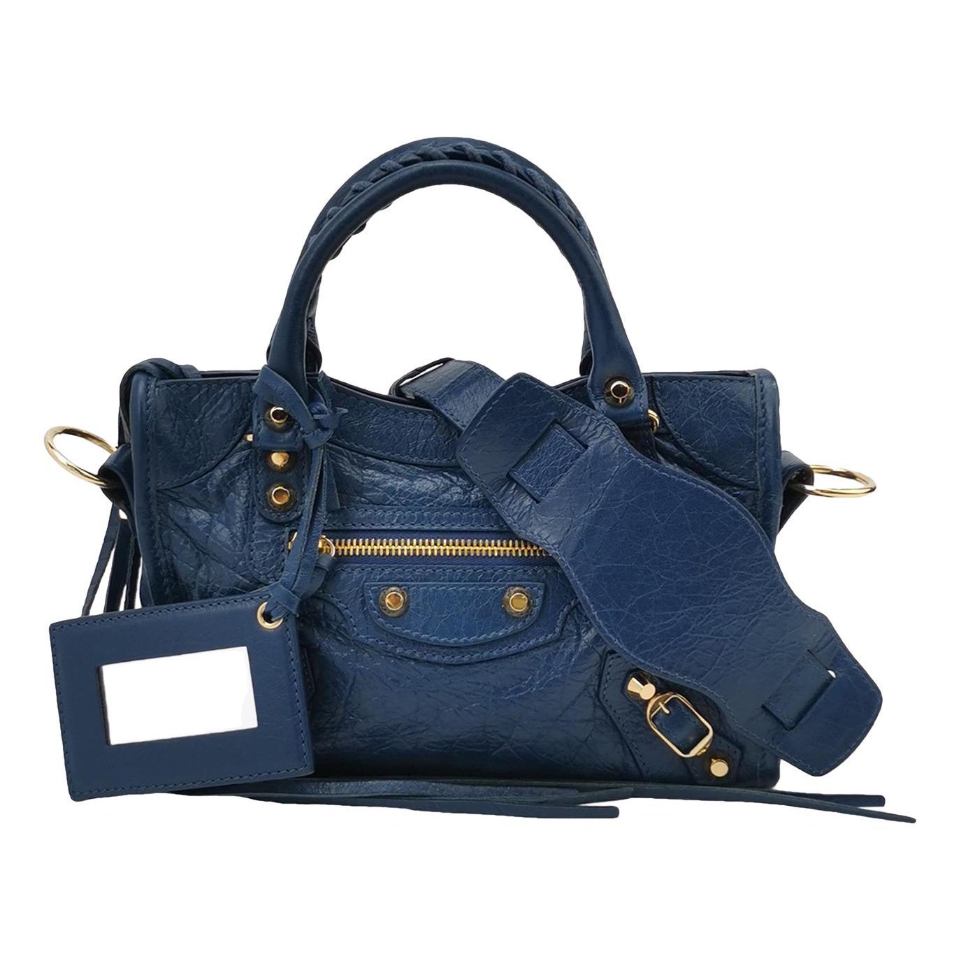 City leather handbag
